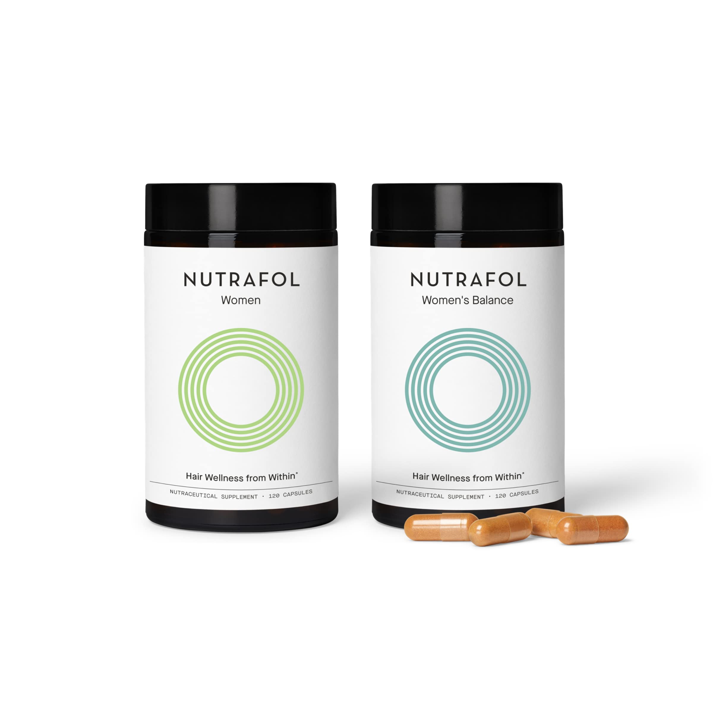 Nutrafol Women's Hair Growth Supplement Bundle - 4 Capsules Daily for Thicker, Stronger Hair (1 Month Supply Each) | Clinically Proven Formula for Hair Thickness & Volume | Perfect for Postpartum, Menopause & Age-Related Hair Loss