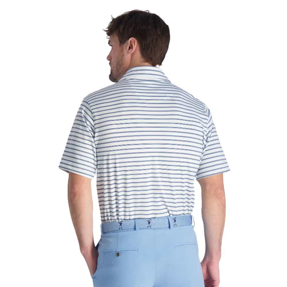 Fairway & Greene Daniel Stripe Men's Golf Polo Shirt - Moisture Wicking & UV Protection - Perfect for Golf Courses & Casual Wear