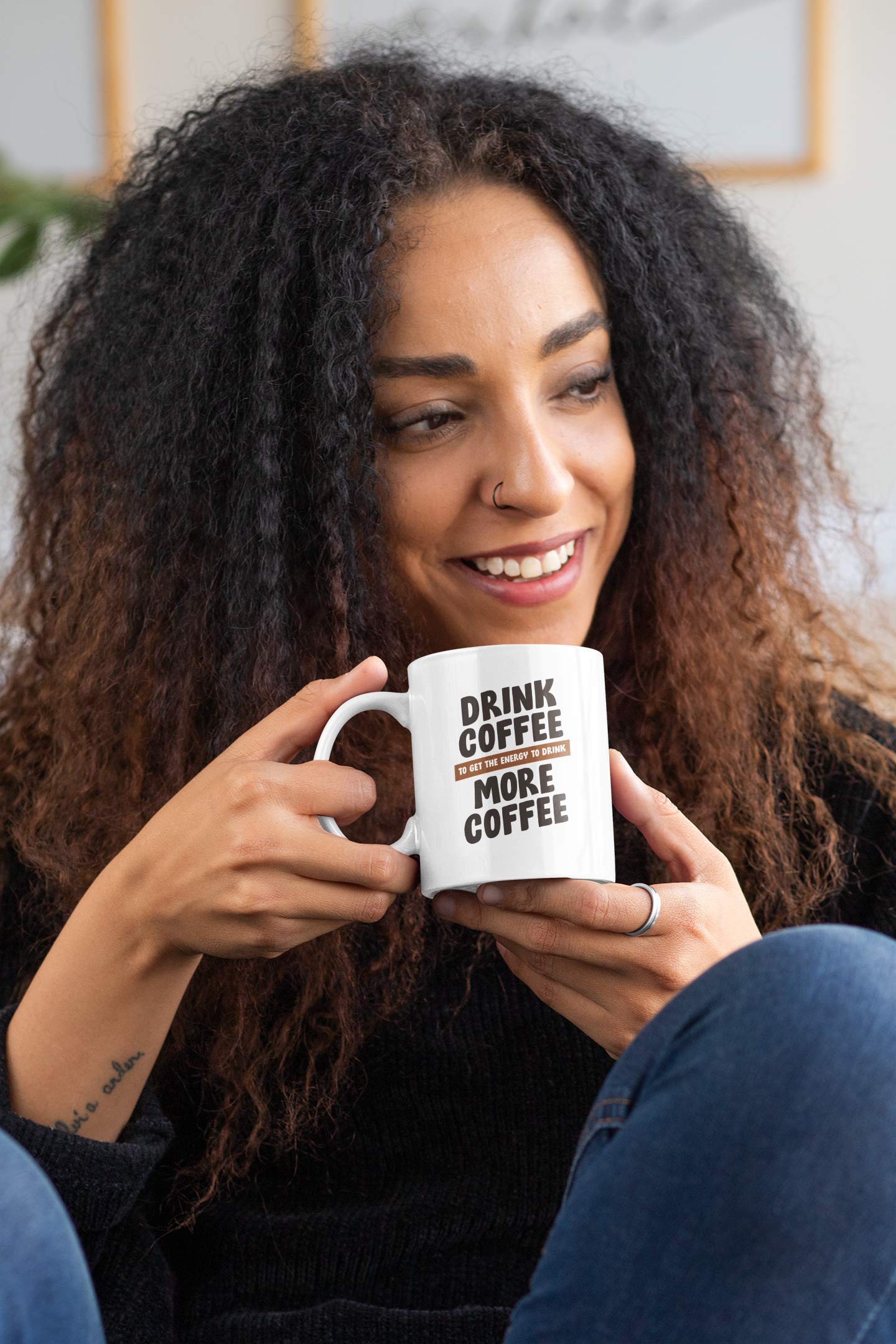 Fun Coffee & Tea Mug for Coffee Lovers - 11oz Ceramic Cup with Humorous Design - Perfect for Office, Home Use & Gifts