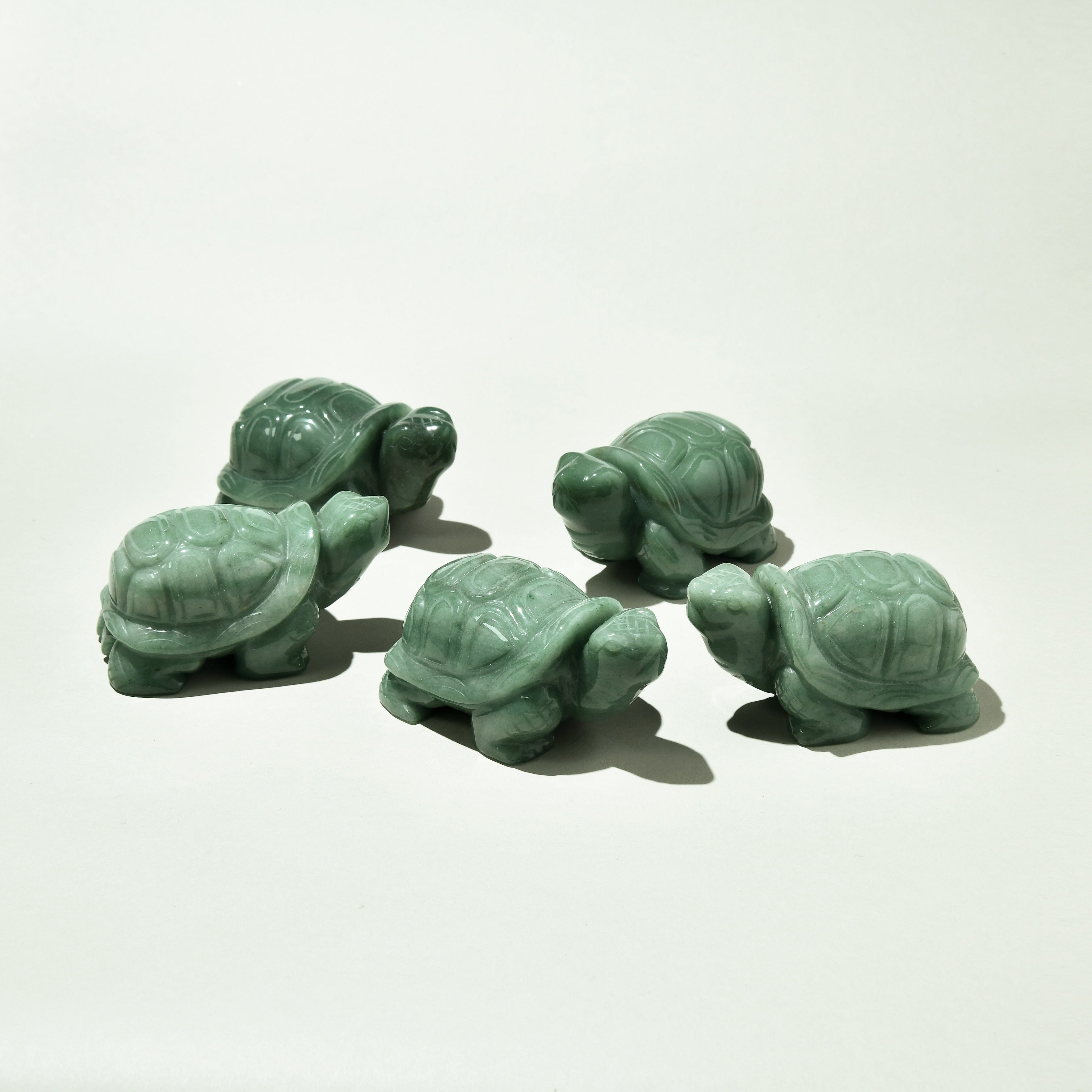 4 Aventurine Turtle Natural Gemstone Carving - Handmade Healing Crystal for Meditation, Feng Shui, and Home Decor - Perfect Gift for Spiritual Healing and Positive Energy