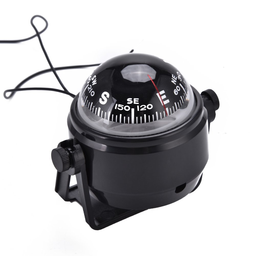 **Boat Compass - High Precision LED Military Digital Magnetic Compass for Marine, Boating & Car Navigation - Perfect for Outdoor Adventures, Hiking & Emergency Survival Kits**