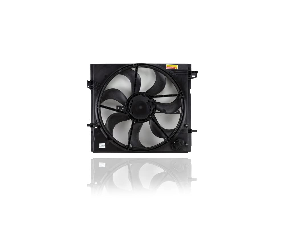 Dual Radiator and Condenser Fan Assembly Replacement for 2017-2019 Nissan Rogue Sport/Qashqai 2.0L 4-Cylinder - Compatible with OEM Part 214816MA0A - Pacific Best Inc - Perfect for Engine Cooling System Maintenance and Repair