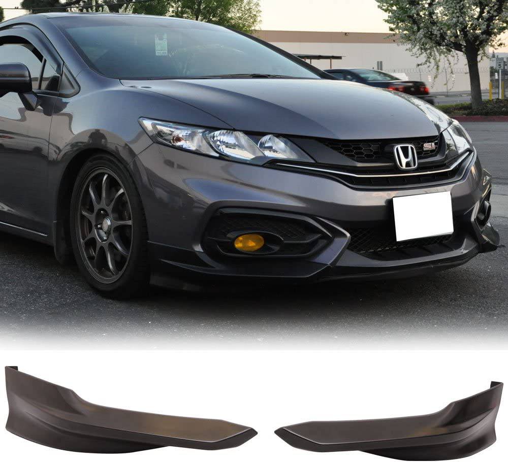HFP Style Front Bumper Lip for 2014-2015 Honda Civic Coupe - Unpainted ABS Plastic - Enhances Sporty Look & Aerodynamics - Perfect for Car Enthusiasts & Street Racing