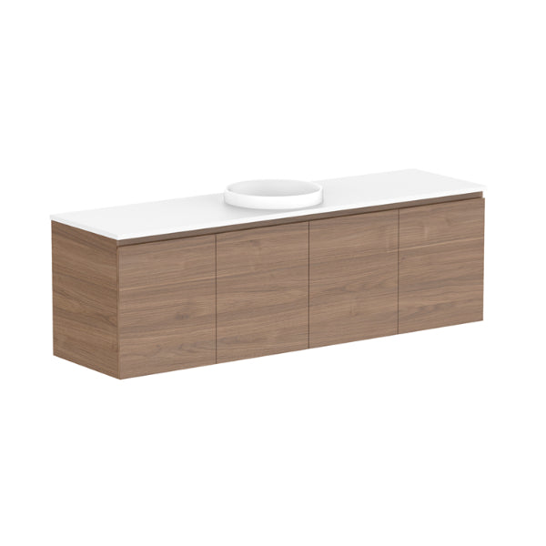 ADP Glacier Lite All Door Twin Vanity with Solid Surface Top - Modern Bathroom Vanity Set with Sink for Home & Apartment Renovation