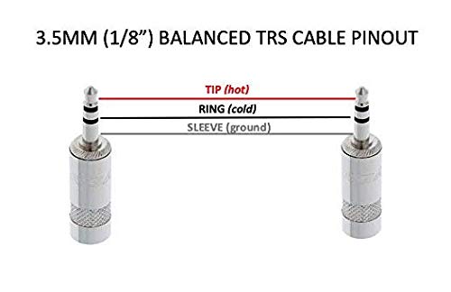 3.5mm TRS to 3.5mm TRS Balanced Audio Cable - 175ft Professional Grade Stereo Cable for Studio, DJ Equipment & Live Performances | Custom Cable Connection