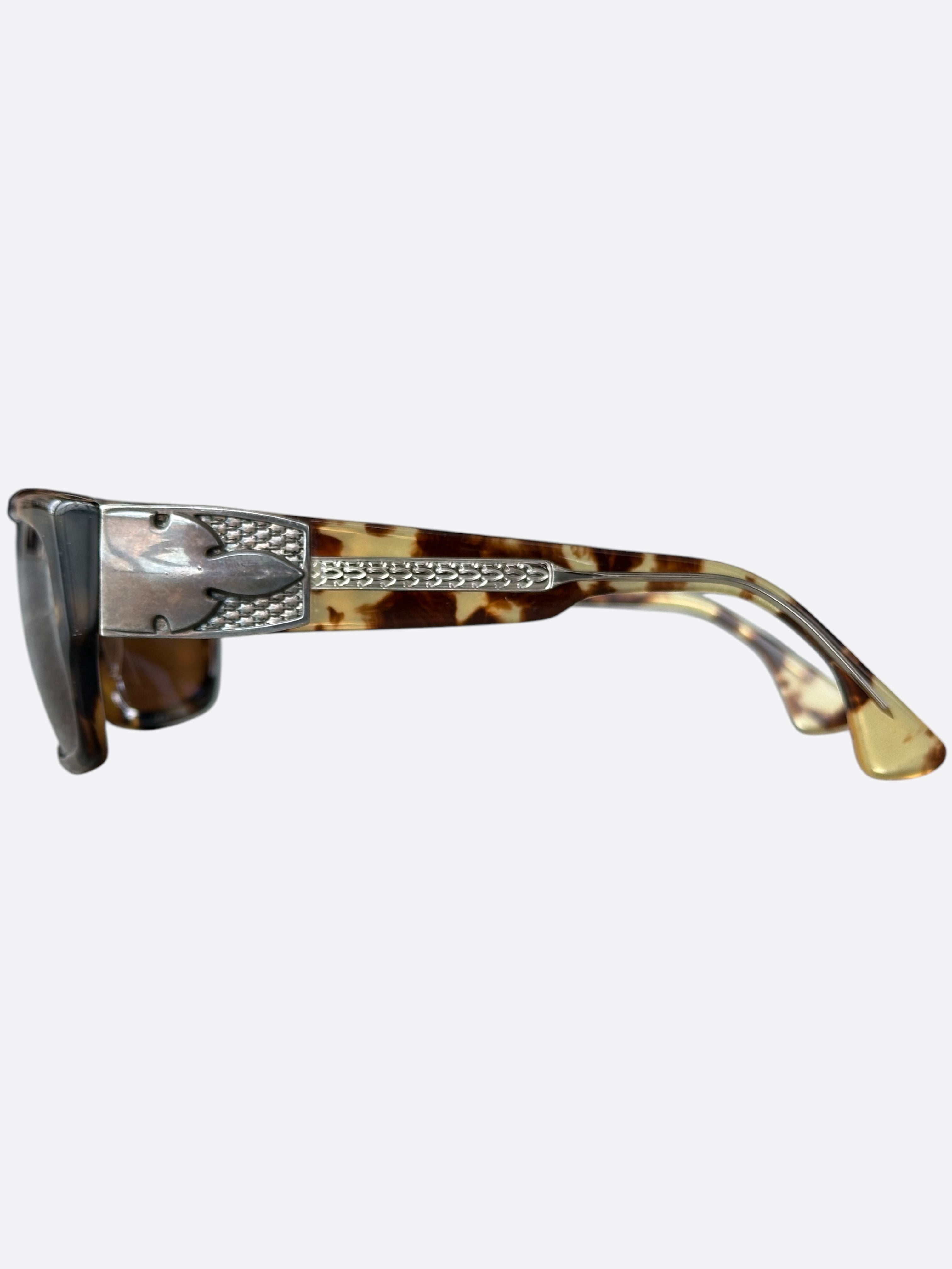 Chrome Hearts Brown Havana G Money Sunglasses for Men & Women - Luxury Designer Sunglasses for Fashion & Outdoor Activities