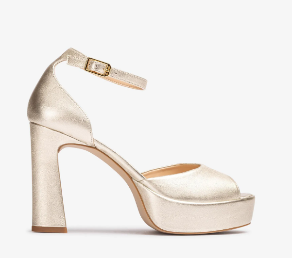Unisa VEJER Gold Platform Sandals for Women - Comfortable Summer Beach Wedding Shoes with Cushioned Insole | Perfect for Outdoor Events, Vacations, and Casual Wear