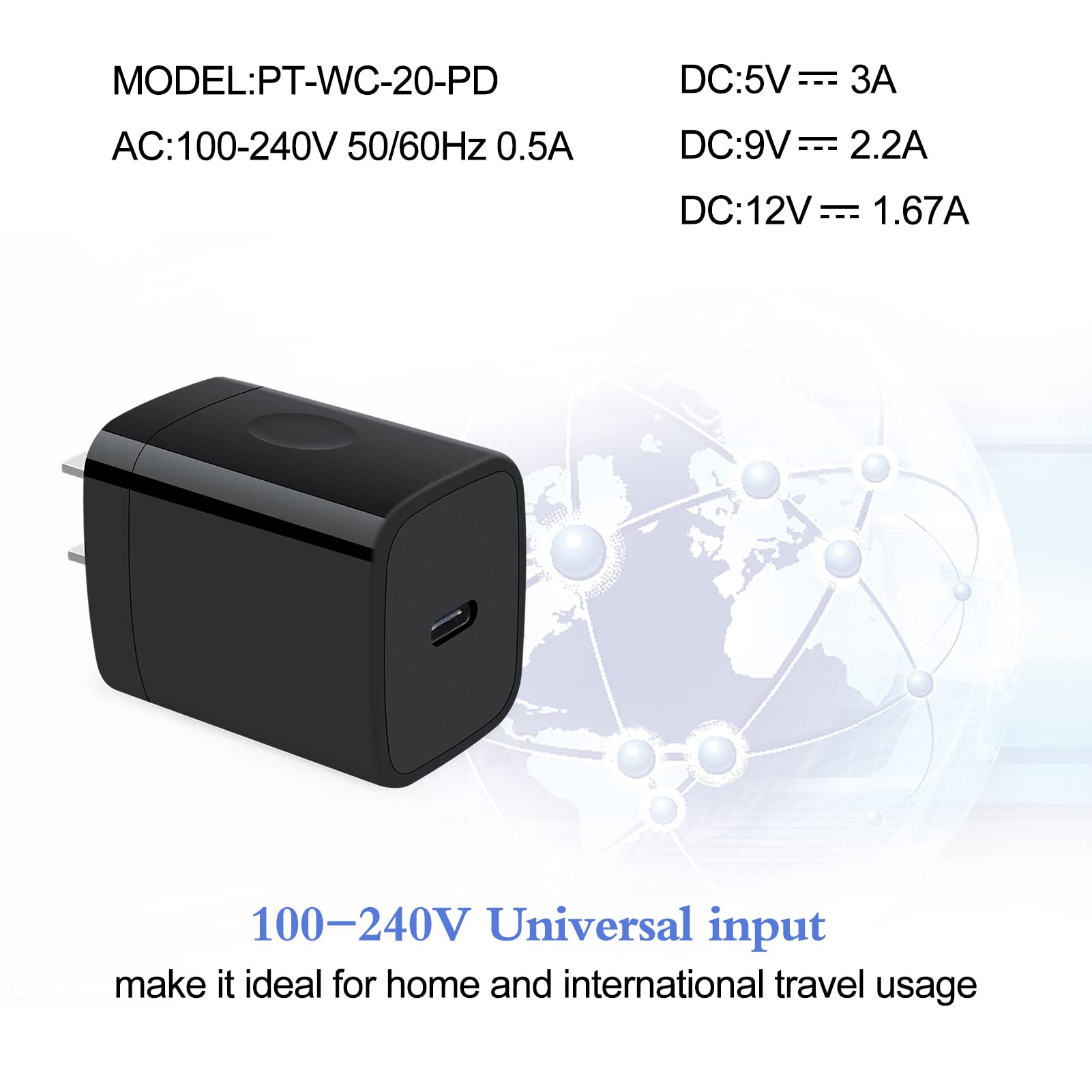 20W Samsung Type C Fast Charger Block - PD3.0 USB C Wall Adapter for Galaxy S25/S25 Ultra/A15/A16/5G/A55/A35/A14/A13/A54/S24/S23 & iPhone 16/15/14/13 Pro Max/Pixel 9/8a/8/7 Pro - Quick Charge for Home, Office & Travel
