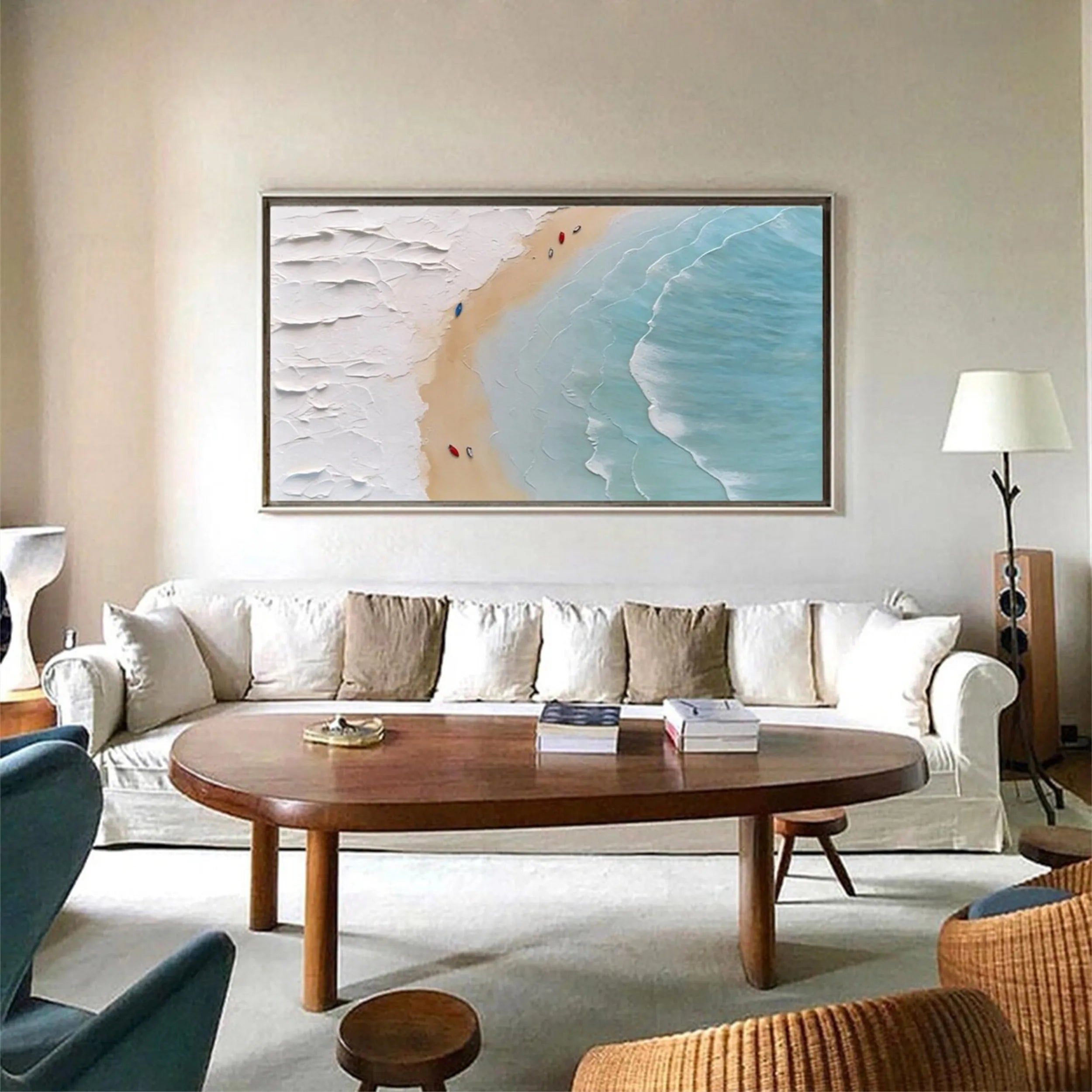 Ocean And Sky Painting #OS 130 - Stunning Seascape Wall Art for Home & Office Decor - Perfect for Living Room, Bedroom or Beach House