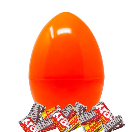 Giant Colored Easter Egg Filled with 1 Lb Chocolate Miniatures - Assorted Milk Chocolate Candy Bars & Snack Size Treats - Perfect for Easter Baskets, Party Favors & Holiday Gifting