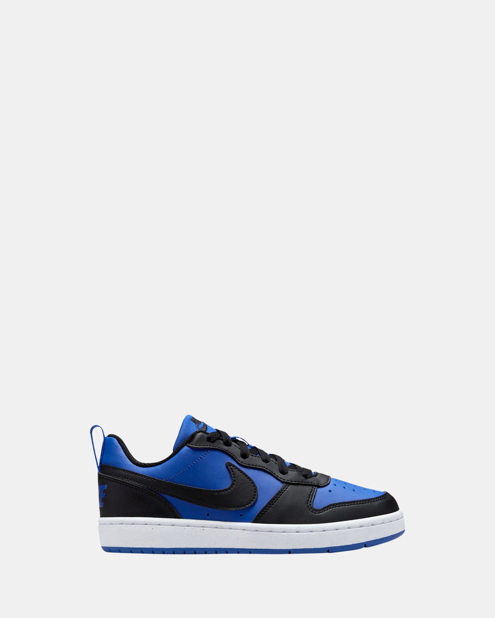 Nike Court Borough Low Recraft Sneakers for Grade School - Game Royal/Black/White | Casual & School Shoes for Kids | Perfect for Everyday Wear, Sports & Outdoor Activities