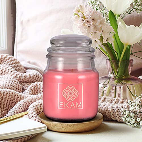 EKAM Strawberry Cookie Jar Scented Candle - 85g Home Decor Gift with 18-Hour Burn Time | Perfect for Living Room, Bedroom & Aromatherapy Relaxation