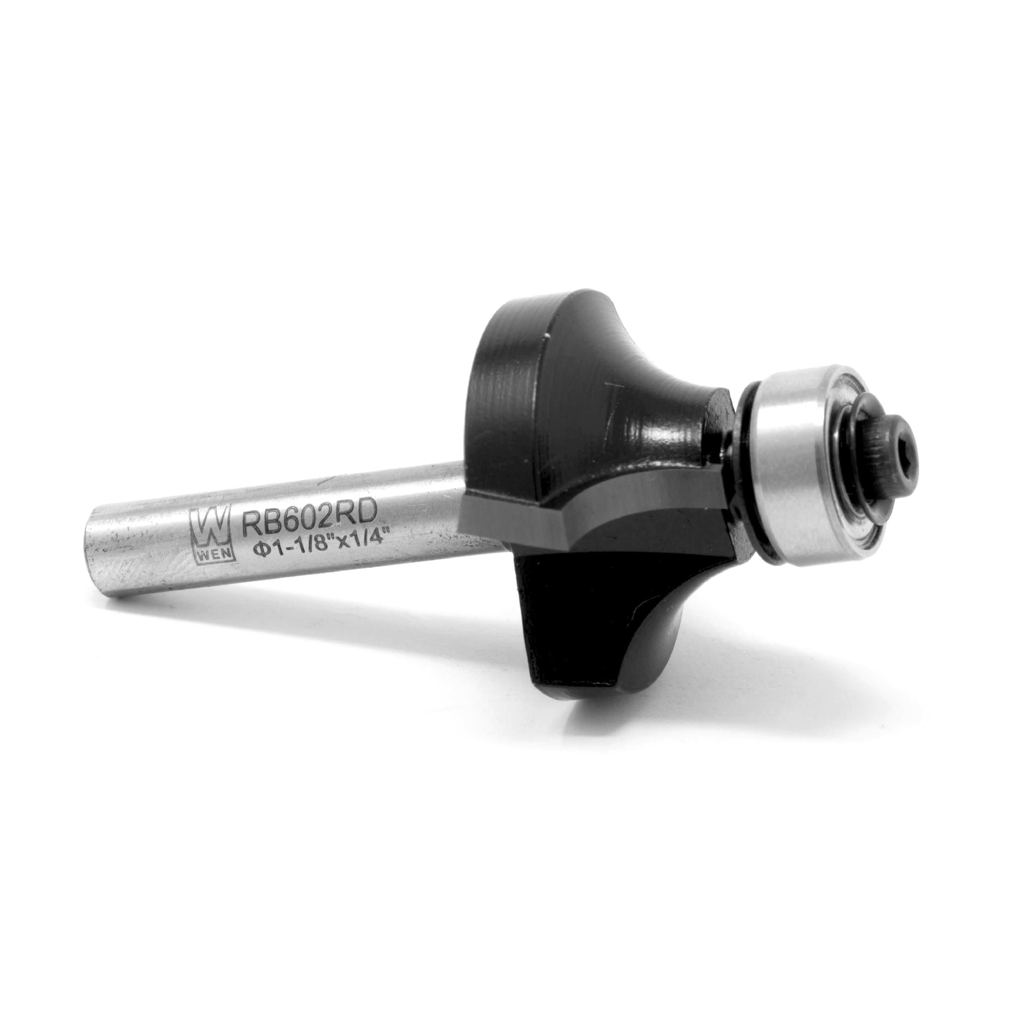 WEN RB602RD 1-1/8 Inch Roundover Carbide Tipped Router Bit with 1/4 Inch Shank - Perfect for Woodworking, DIY Projects, and Cabinet Making