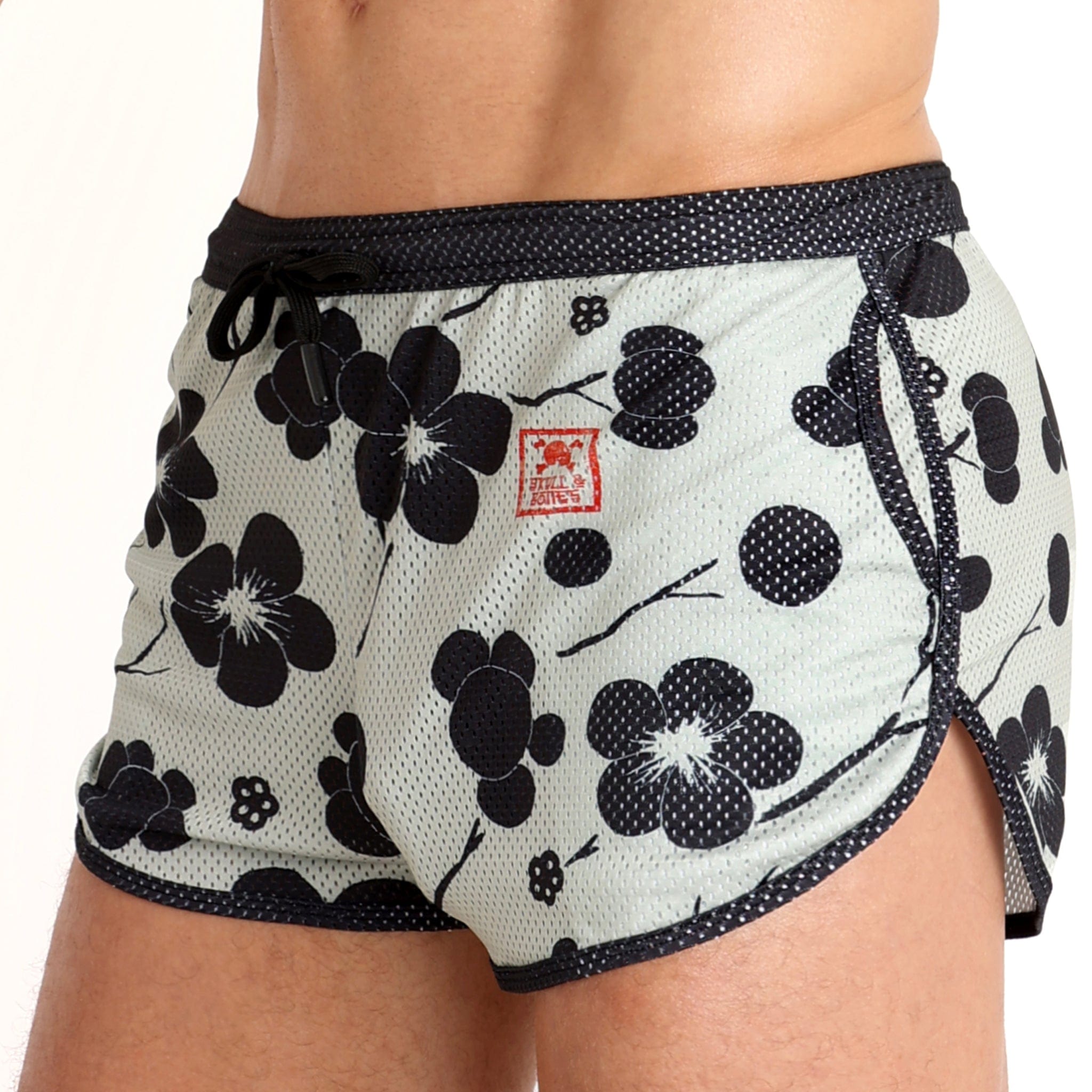Japanese Floral Mesh Shorts - Breathable & Stylish Women's Summer Shorts for Casual Wear, Beach, and Yoga