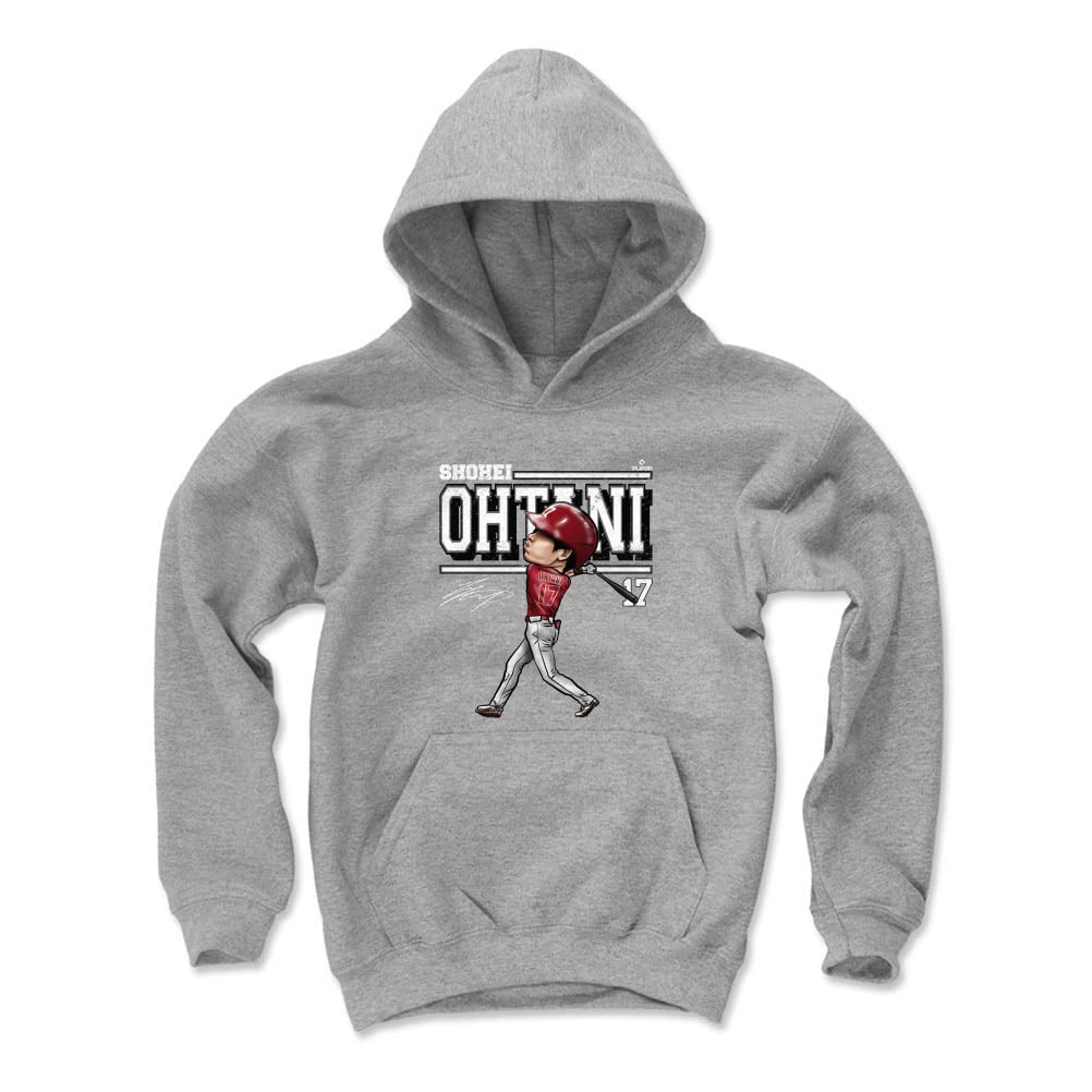 Shohei Ohtani Kids Hoodie - 500 LEVEL Cartoon Baseball Hooded Sweatshirt for Boys & Girls - Perfect for Baseball Games, School, and Casual Wear