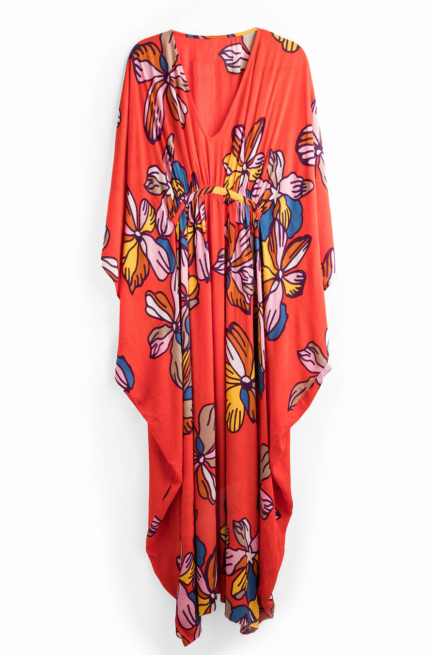 Stylish Women's Tropical Print Kaftan Short Sleeve Beach Cover Up - Perfect for Vacation, Pool Party & Summer Outings