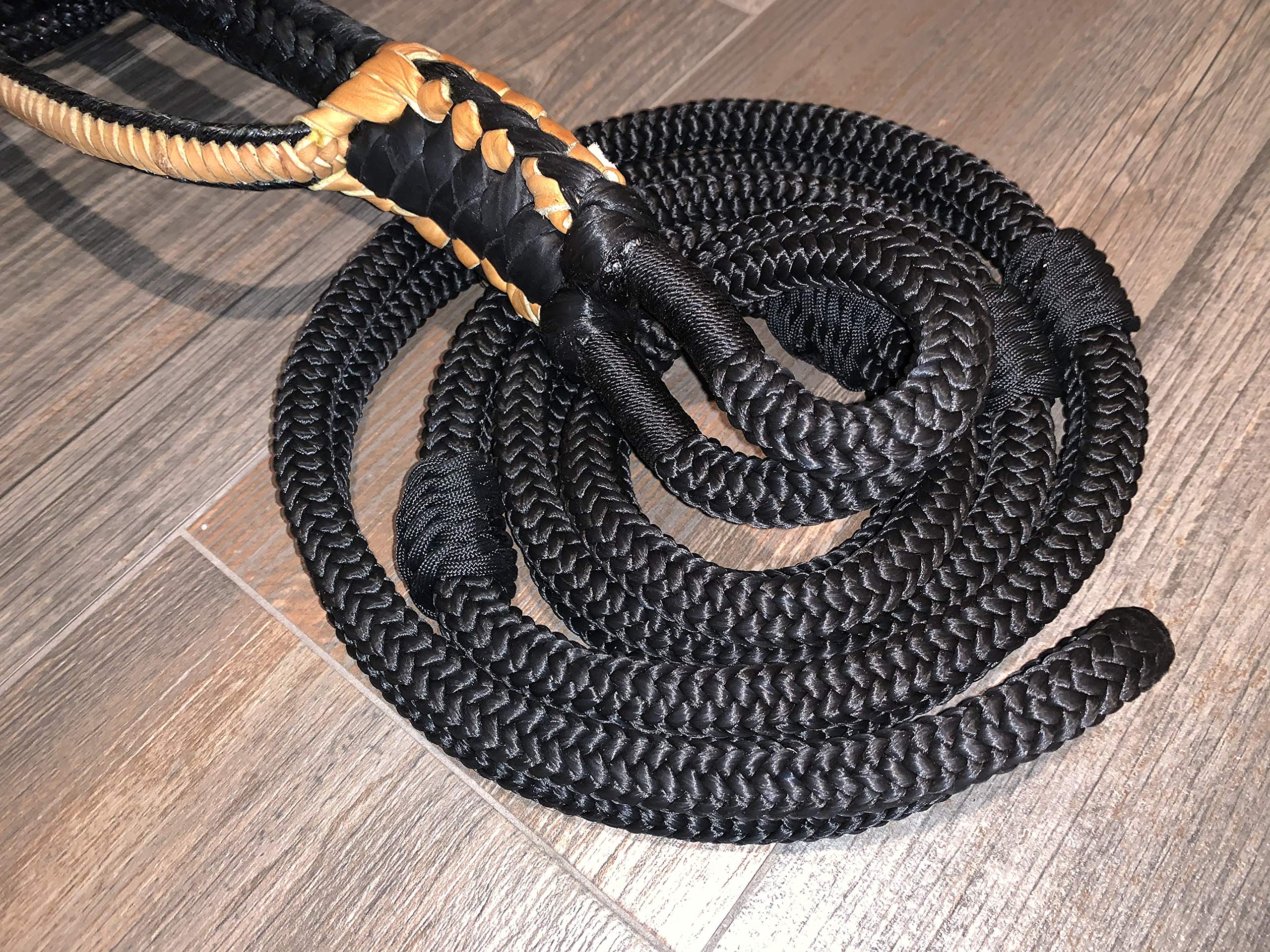 Bull Rope for Rodeo Riding - EPT Signature Black Pro 9/7 LH Soft 3/4 x 3/4 - 16' Professional Bull Riding Rope for Rodeo Competitions & Training - Perfect for Bull Riders & Rodeo Athletes