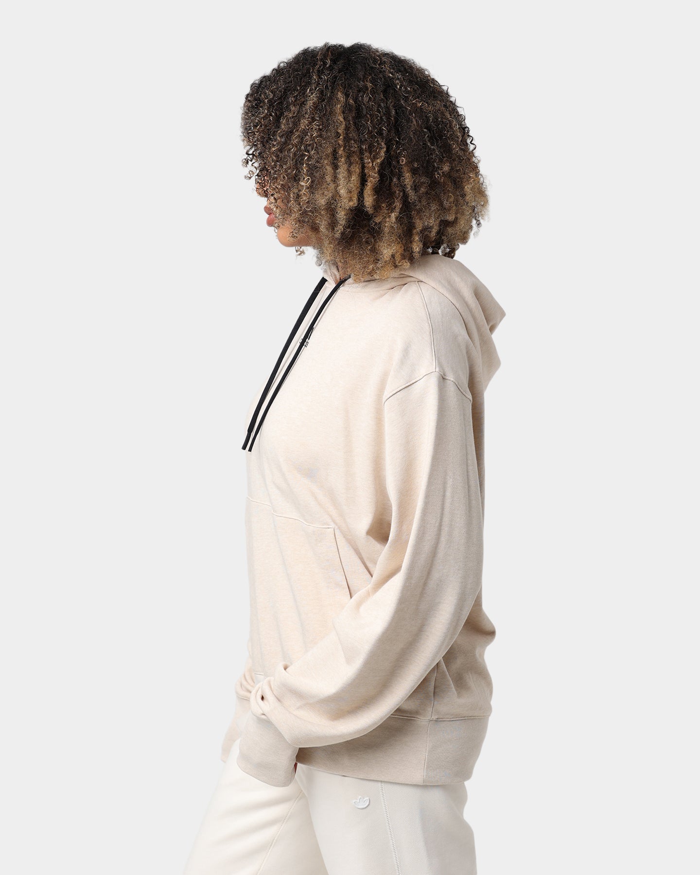 Adidas Botanically Dyed Hoodie - Eco-Friendly Cotton Pullover for Men & Women | Beige Melange Color | Perfect for Casual Wear, Gym & Outdoor Activities