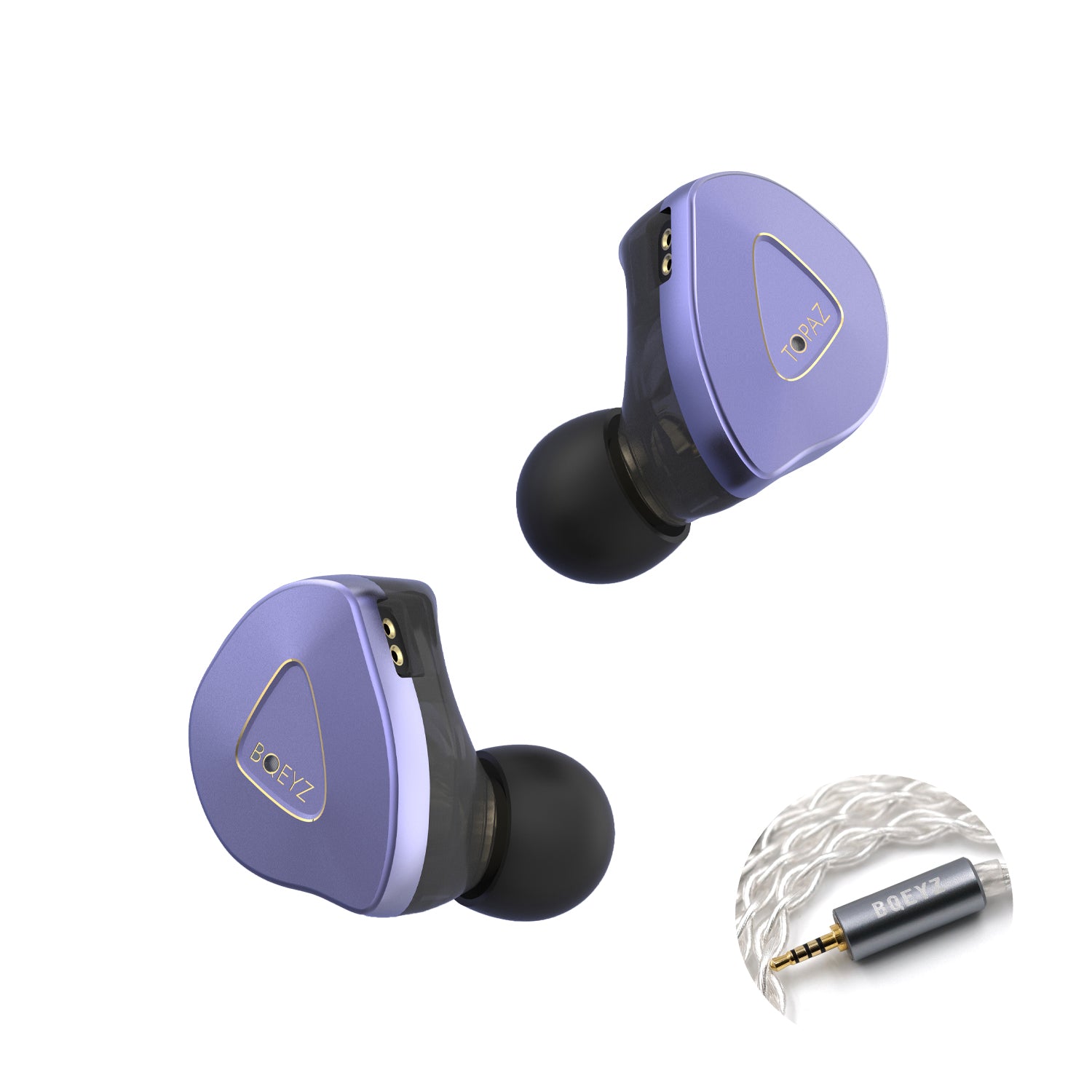 BQEYZ Topaz In-Ear Monitor with Dynamic & Piezoelectric Drivers - High-Fidelity Earphones for Audiophiles, Musicians & Studio Recording