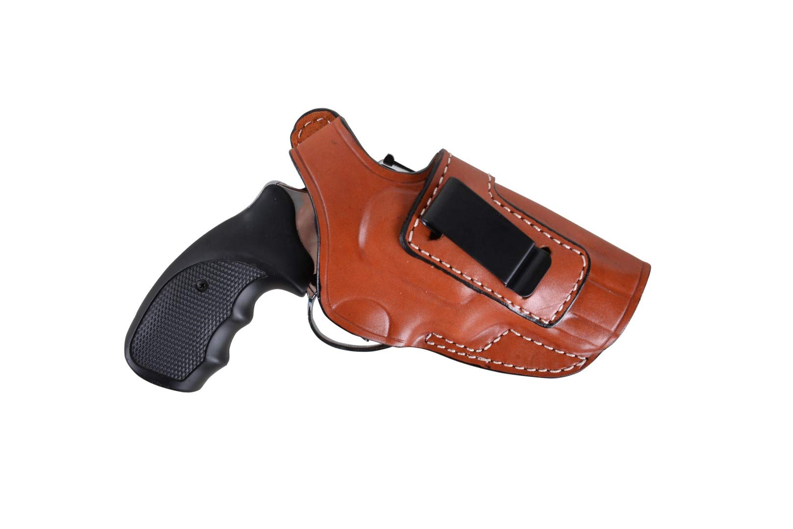 **Handcrafted Leather IWB Holster for 3-Inch Revolvers | Compatible with 357 Magnum Series | Select Gun Model | Black-Brown | Concealed Carry & Everyday Use**