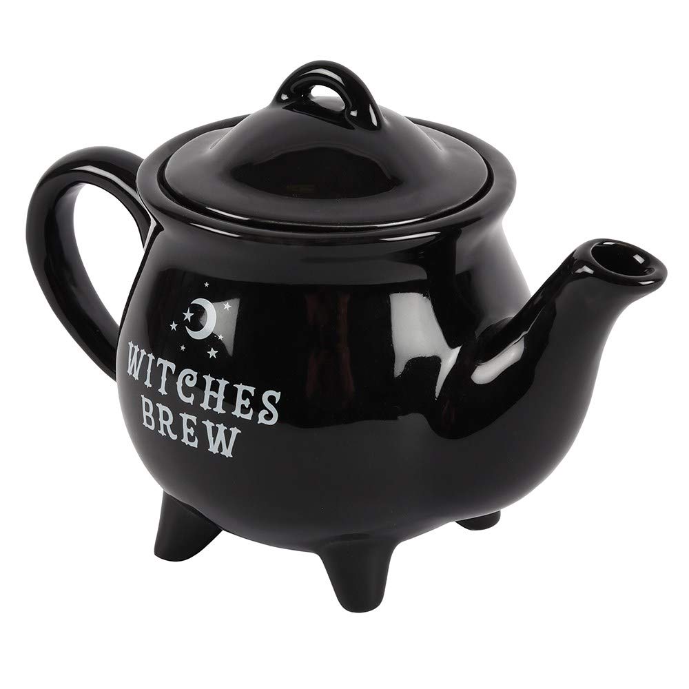 Witches Brew Ceramic Black Tea Pot - Handcrafted Gothic Teapot for Loose Leaf Tea | Perfect for Halloween, Gothic Decor & Tea Parties