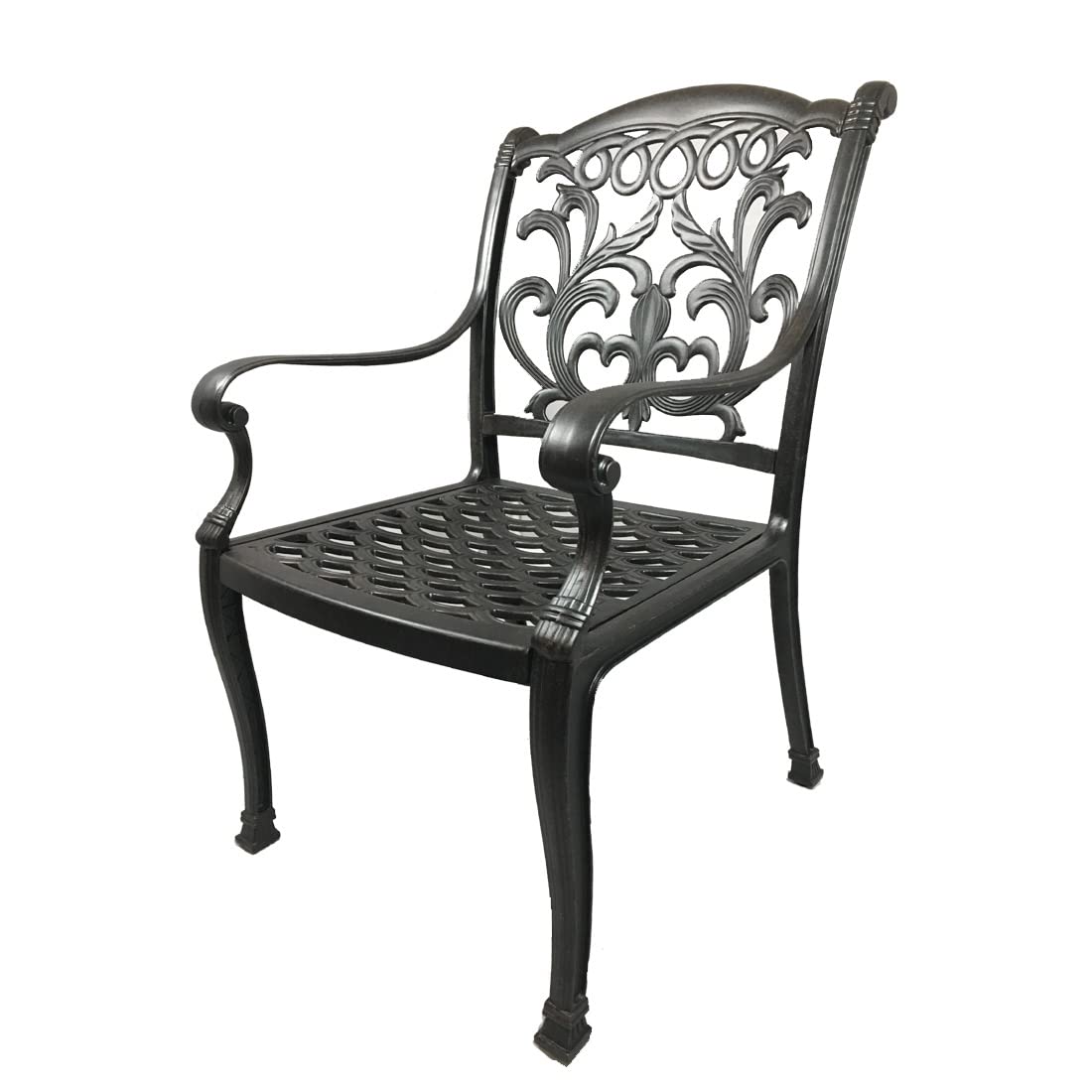 6-Piece Patio Chairs Set - Durable Outdoor Cast Aluminum Flamingo Furniture in Desert Bronze - Perfect for Garden, Poolside & Backyard Relaxation