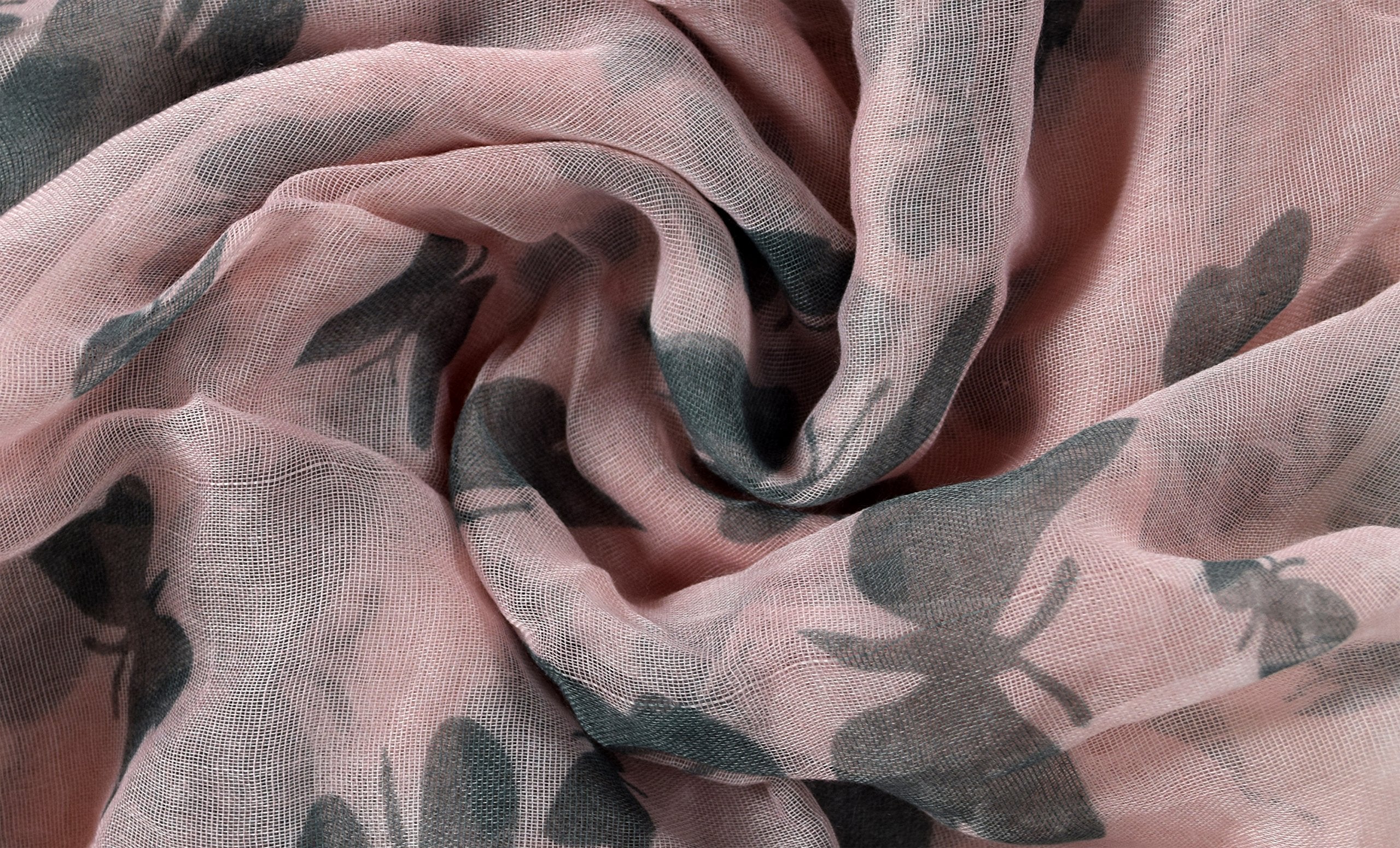 Women's Cute Butterfly Print Sheer Flowy Lightweight Long Scarf Shawl - Perfect for Spring Fashion, Beach Cover-Up & Evening Wrap