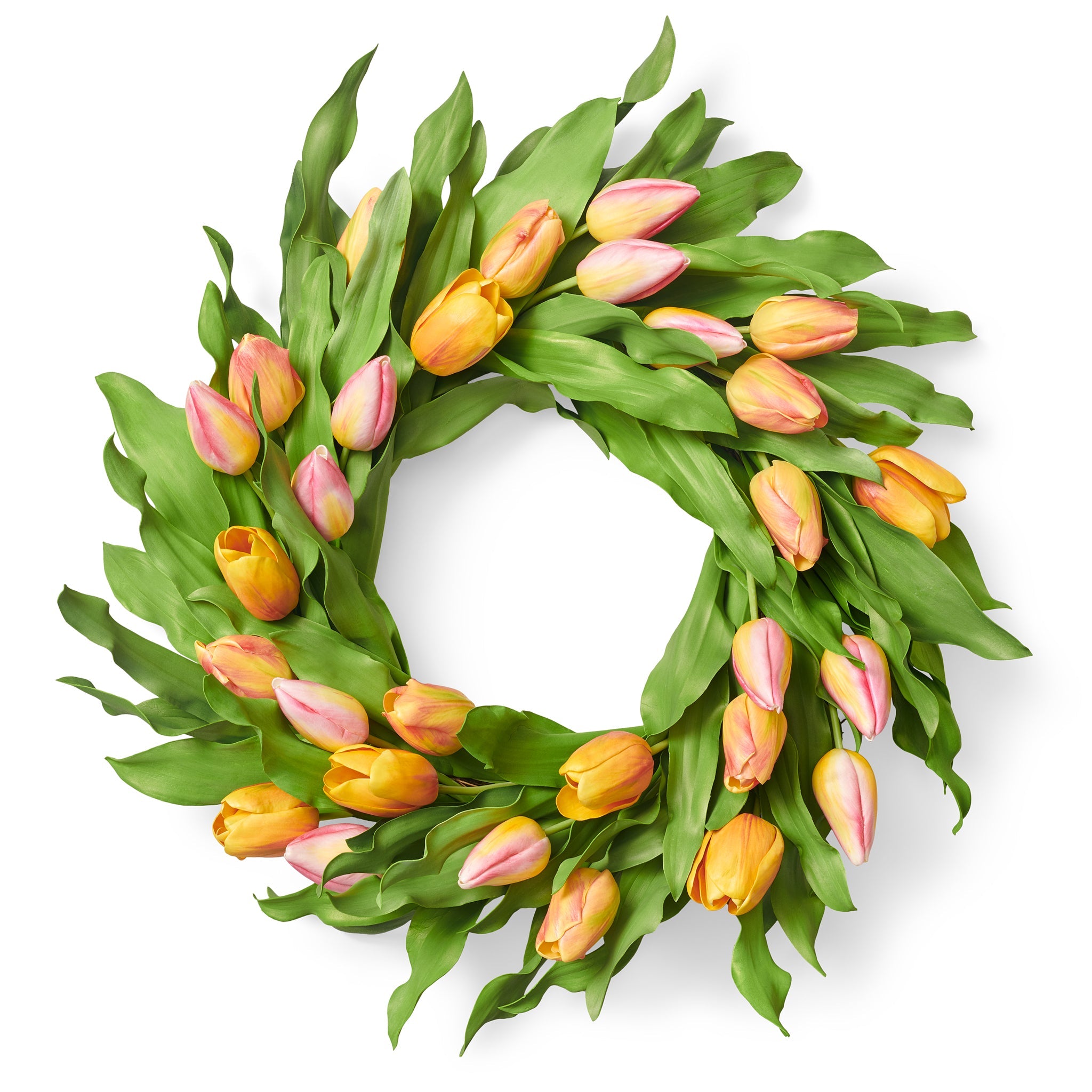 Beautiful Tulip Wreath for Front Door - Spring Floral Decor for Home, Wedding & Garden Party Decorations