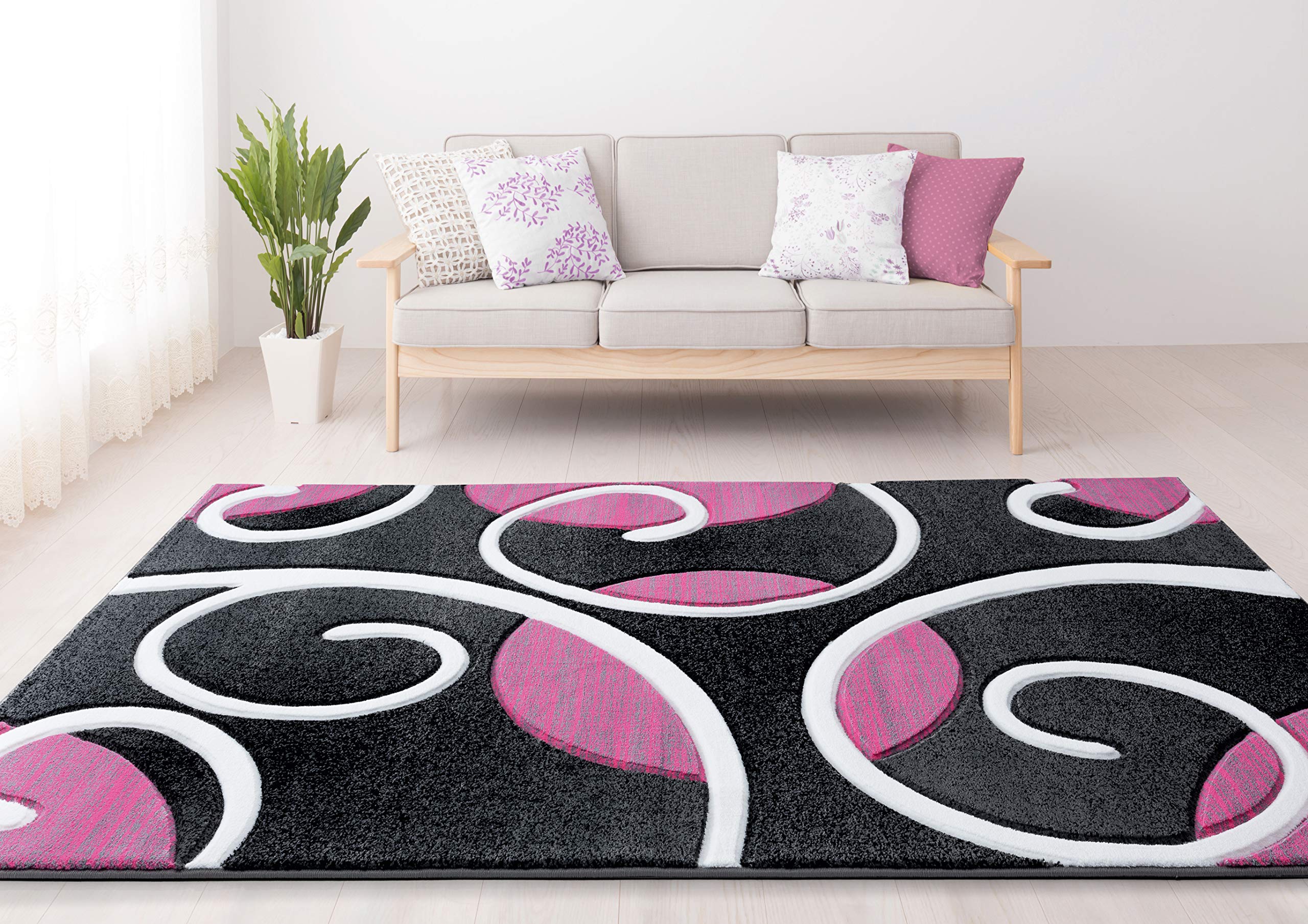 United Weavers of America Bristol Riley Pink Area Rug 5'3