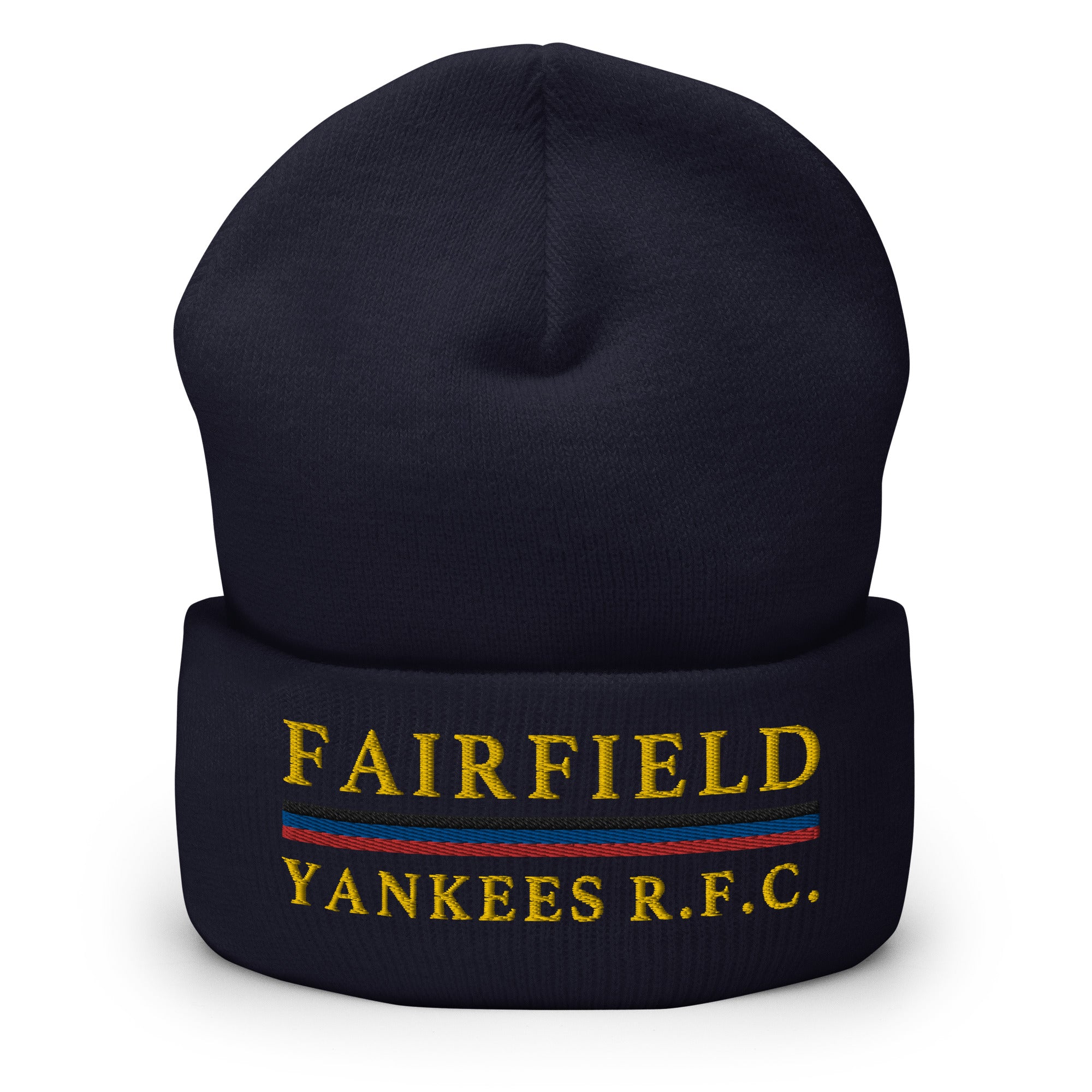 Fairfield Yankees RFC Cuffed Beanie - Winter Knit Hat for Men & Women - Cozy & Warm Skull Cap for Cold Weather - Perfect for Football Games, Outdoor Sports & Casual Wear