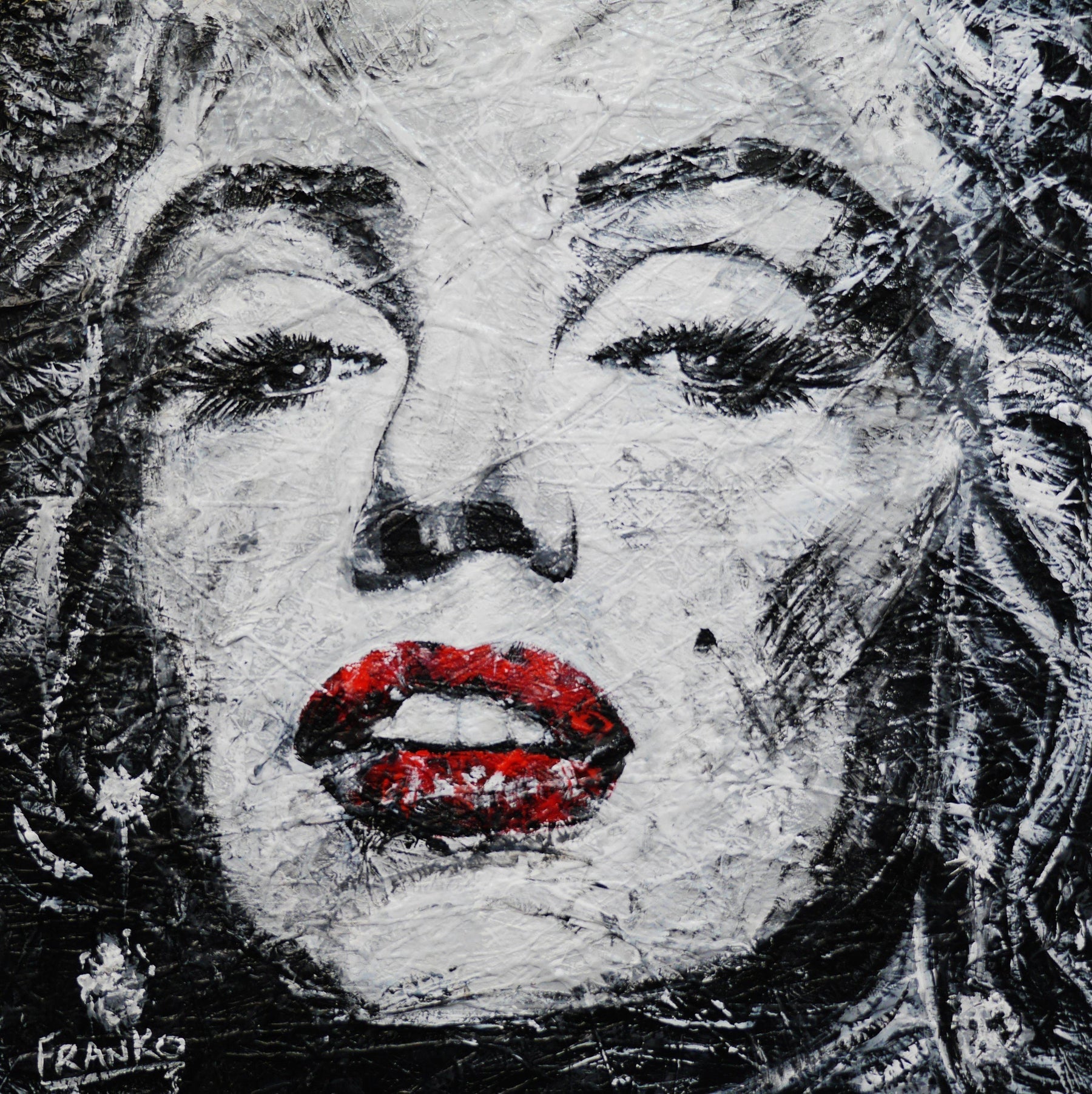 Abstract Realism Marilyn Monroe Painting 47x47 Inch - Jazz Art Decor for Living Room, Bedroom & Office Wall