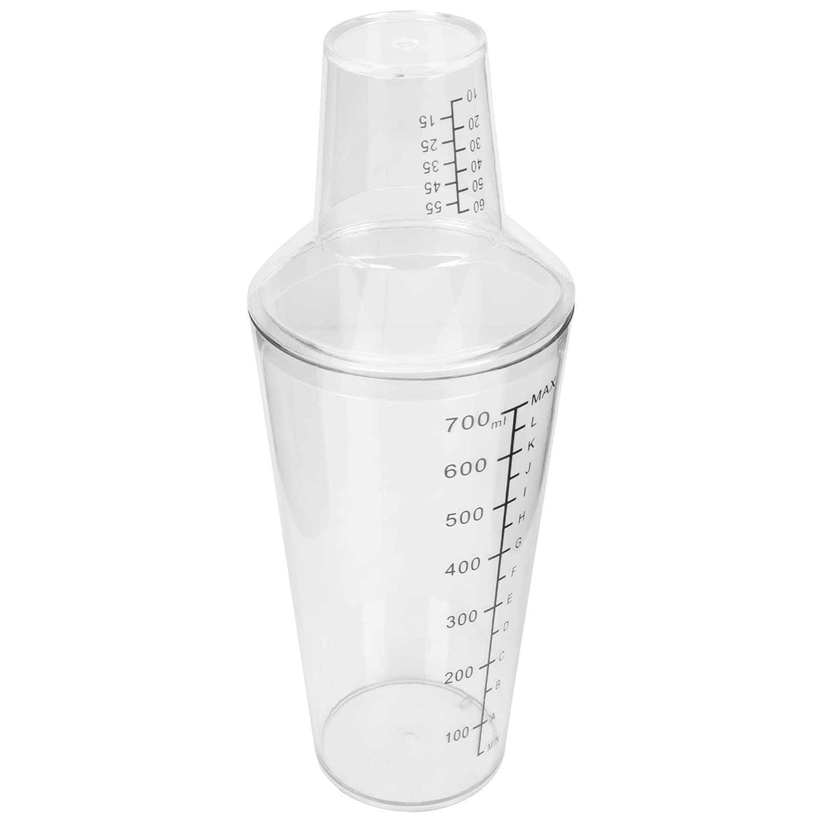 Premium 700ml Transparent Cocktail Shaker - Professional Bartender Mixer with Measurement Scale for Cocktails, Milk Tea & Drinks - Ideal for Home Bars, Parties & Mixology Enthusiasts