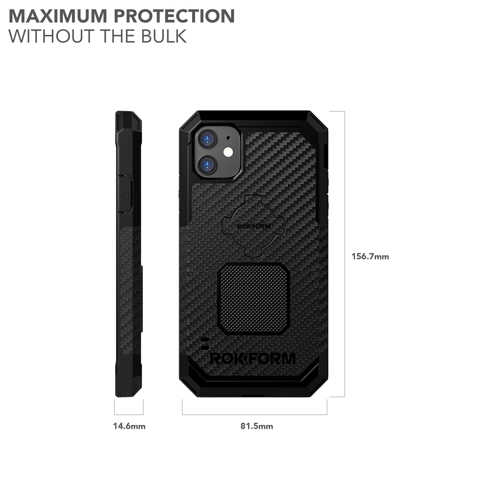 Rokform Rugged Case for iPhone 11 with Pro Series Bike Phone Mount - Durable Protective Cover & Secure Cycling Accessory for Outdoor Adventures, Commuting & Sports Activities