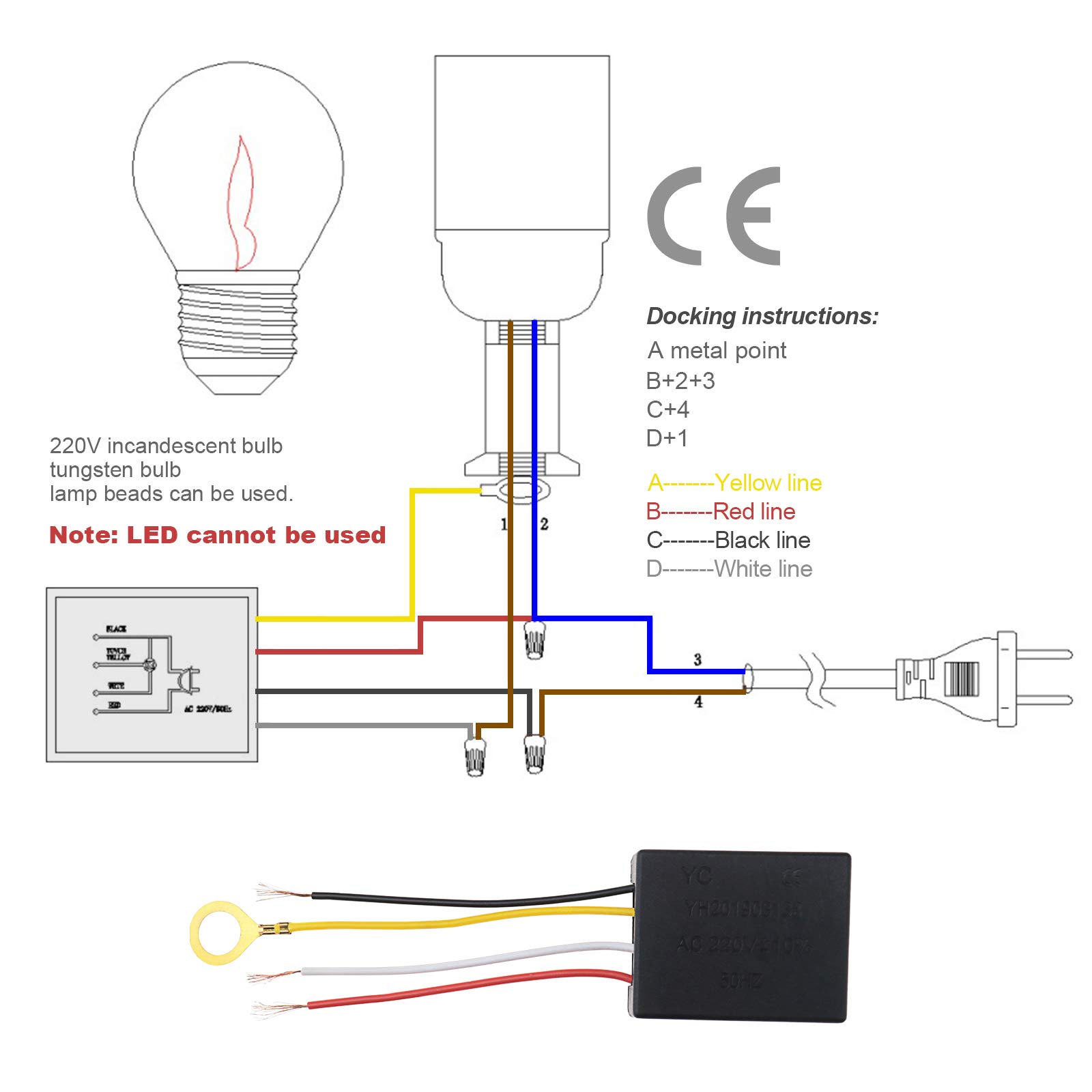 2Pcs 3-Way Touch Control Sensor Switch Dimmer Module 110V-240V AC 50Hz for Lamps & Desk Lights - CE Certified for Home, Office & Bedroom Lighting Control