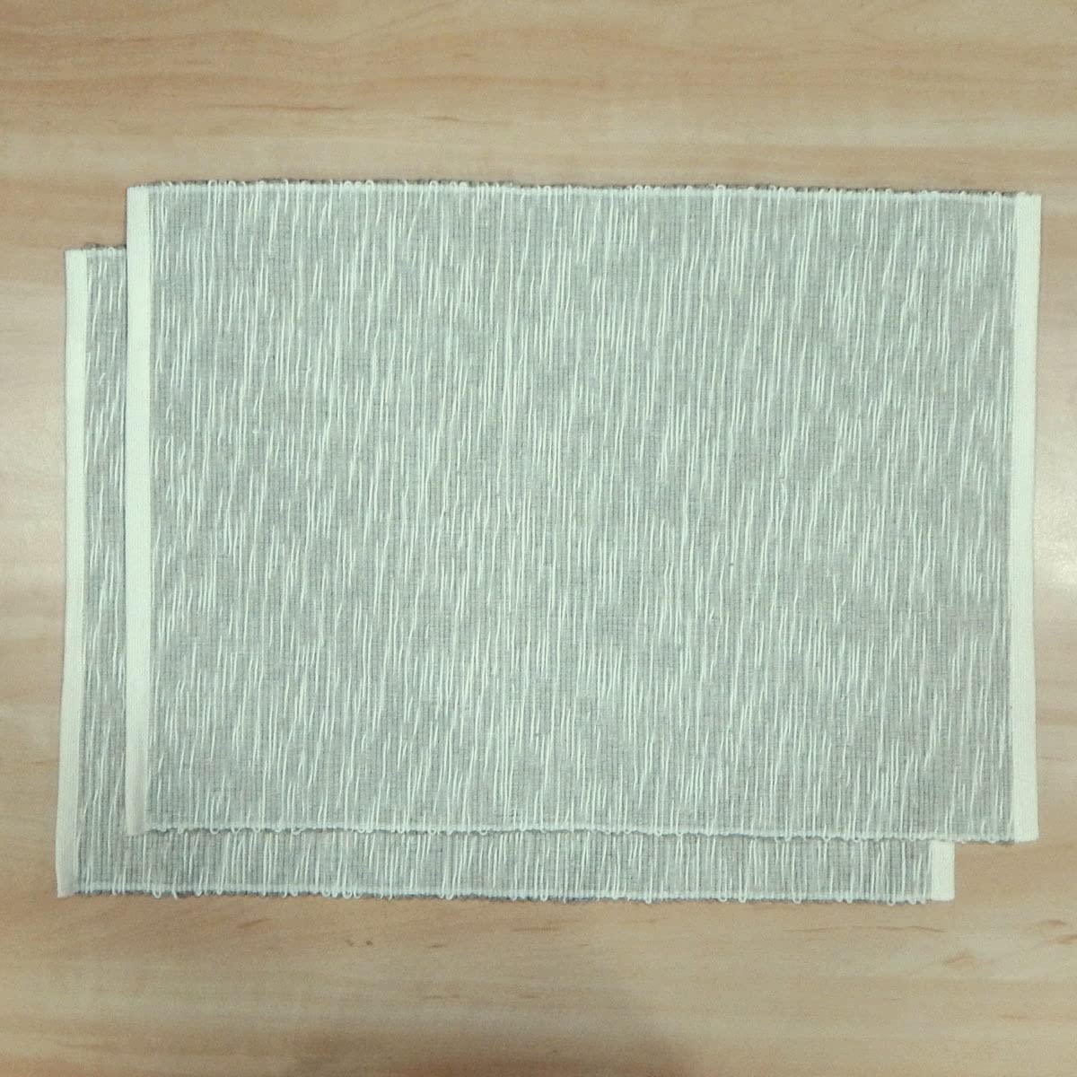 Premium Cotton Table Mat Set of 2 - Heat Resistant Dining Placemats for Kitchen & Dining Room - Cream Color for Elegant Home Decor