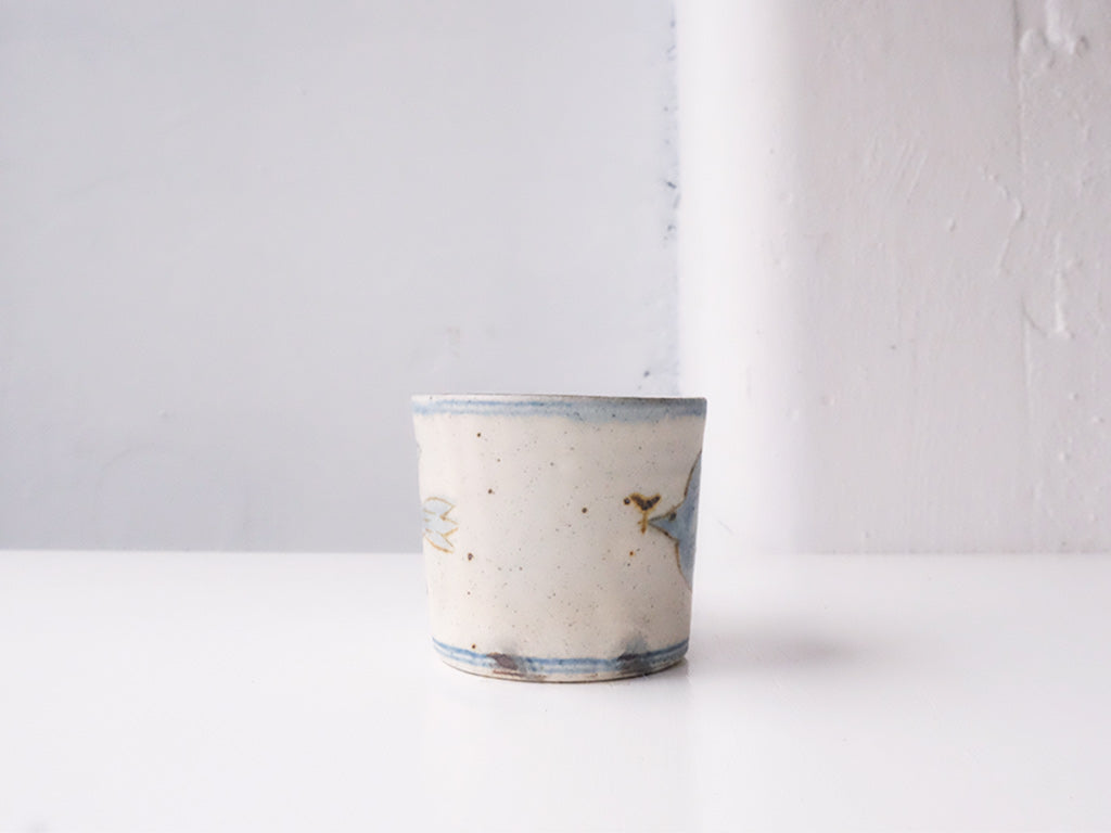 Takahiro Manome Bird Design Ceramic Coffee Mug - Handcrafted Artistic Tea Cup for Home & Office Use