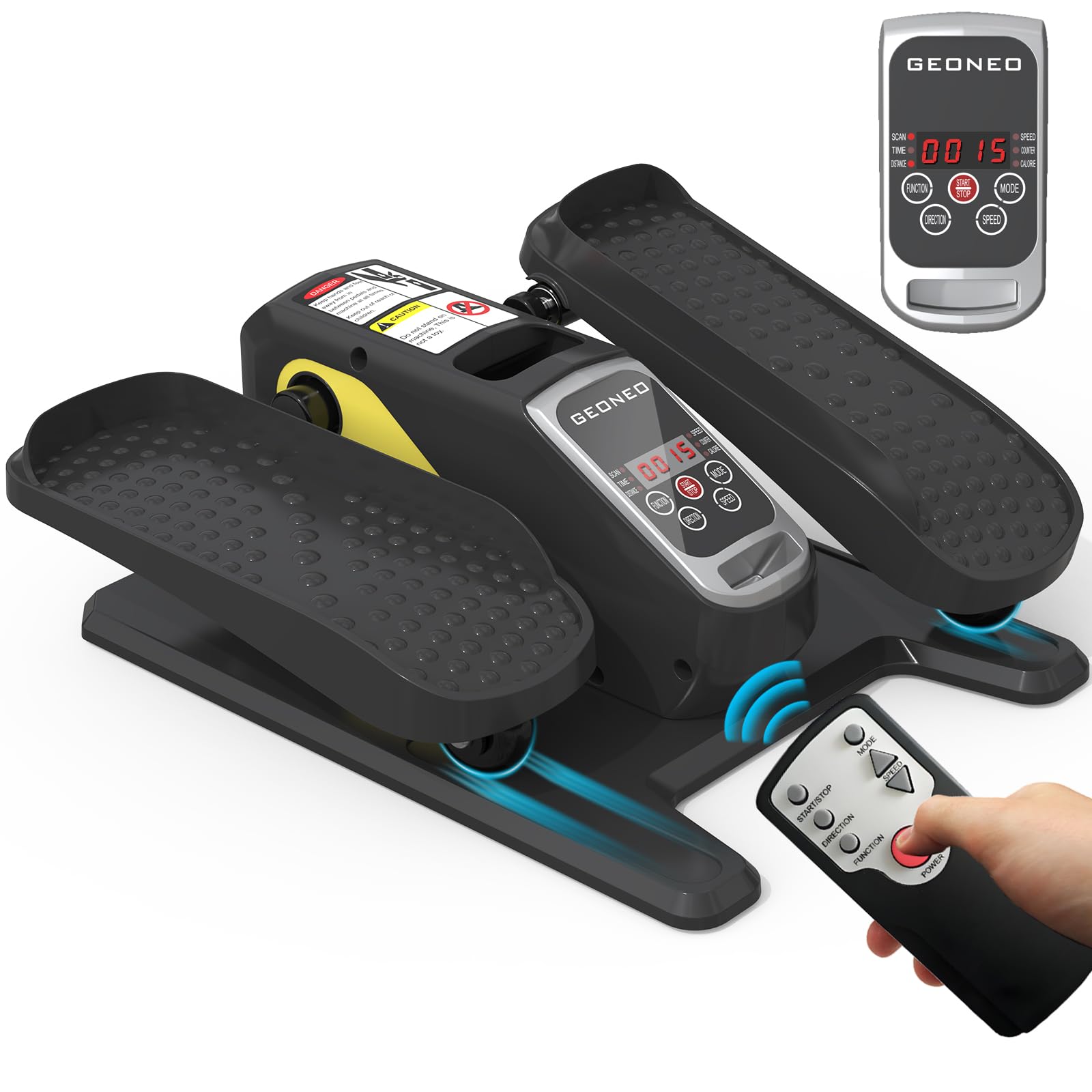 Under Desk Elliptical Machine - Quiet Electric Leg Exerciser for Seniors & Home Use | Compact Seated Pedal Exerciser with LCD Display, Remote Control & 12 Speed Levels | Perfect for Office Workouts, Physical Therapy & Low-Impact Home Fitness