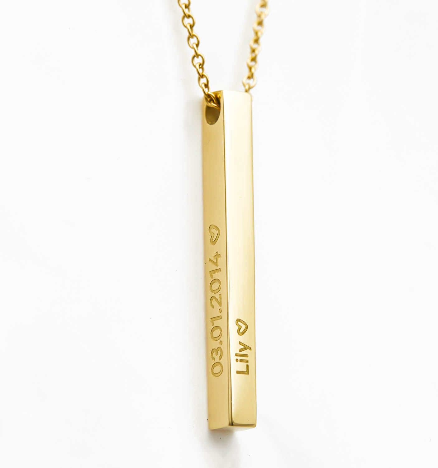 4D Bar Pendant Necklace for Women - Elegant Layered Chain Jewelry Gift for Her - Perfect for Date Night, Party & Everyday Wear