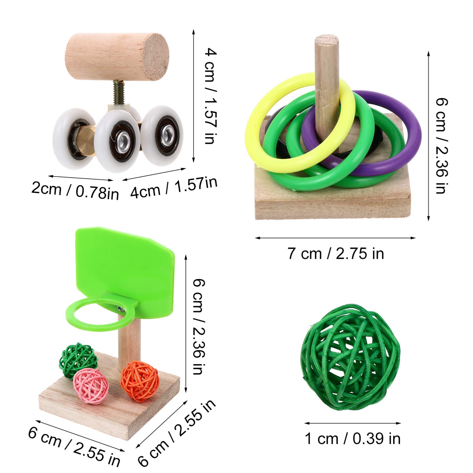 TEHAUX 3 Sets Parrot Training Toys - Interactive Stacking Rings & Foraging Puzzle Toys for Birds, Cockatiels, Parakeets - Mental Stimulation & Exercise Toys for Small to Medium Pet Birds - Perfect for Cage Play, Training Sessions & Boredom Relief - Great for Bonding Time & Bird Enrichment Activities