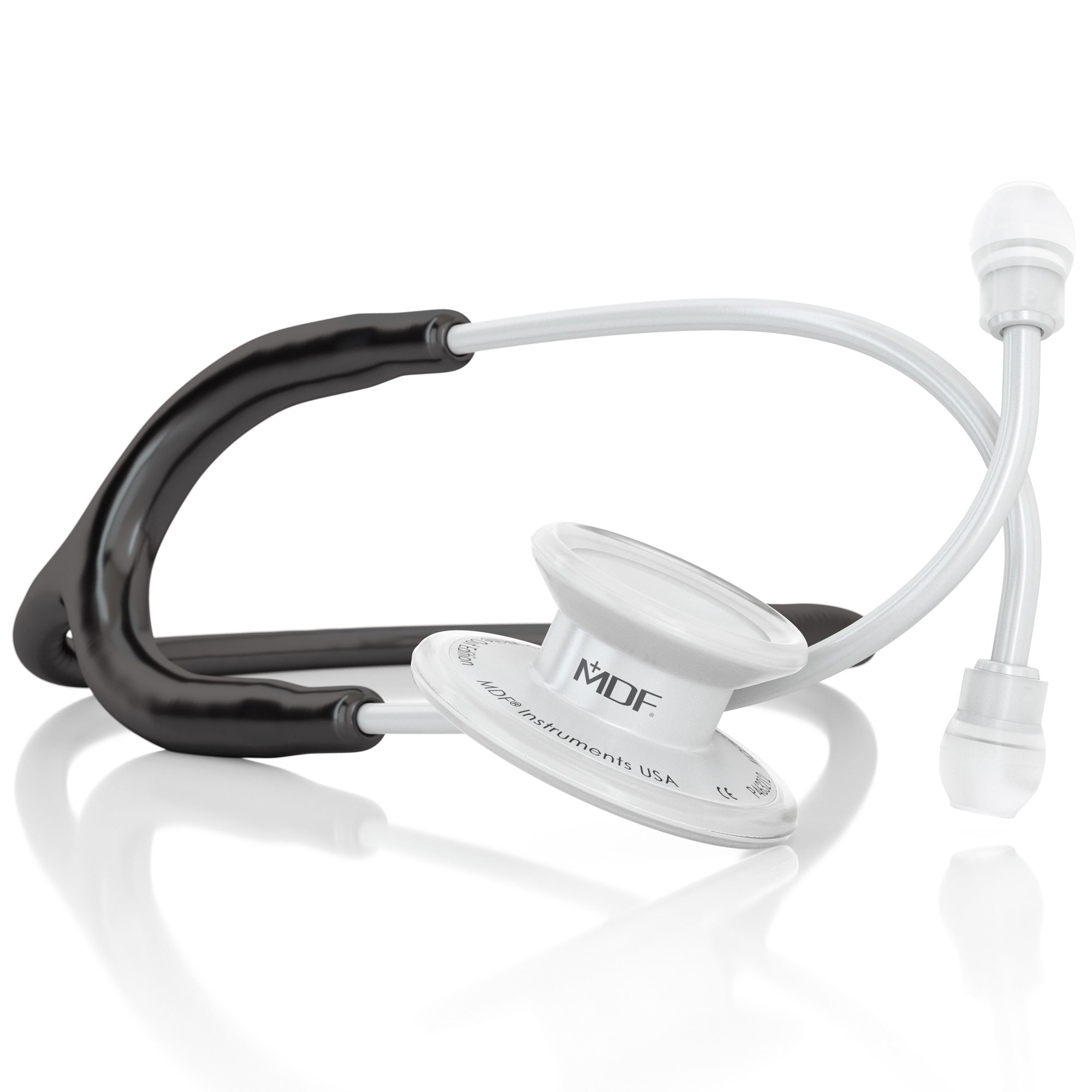 MD One® Adult Stethoscope - Black & White Dual Head Stethoscope for Medical Professionals, Nurses & Students | Ideal for Clinical Use, Hospital Rounds & Patient Examinations