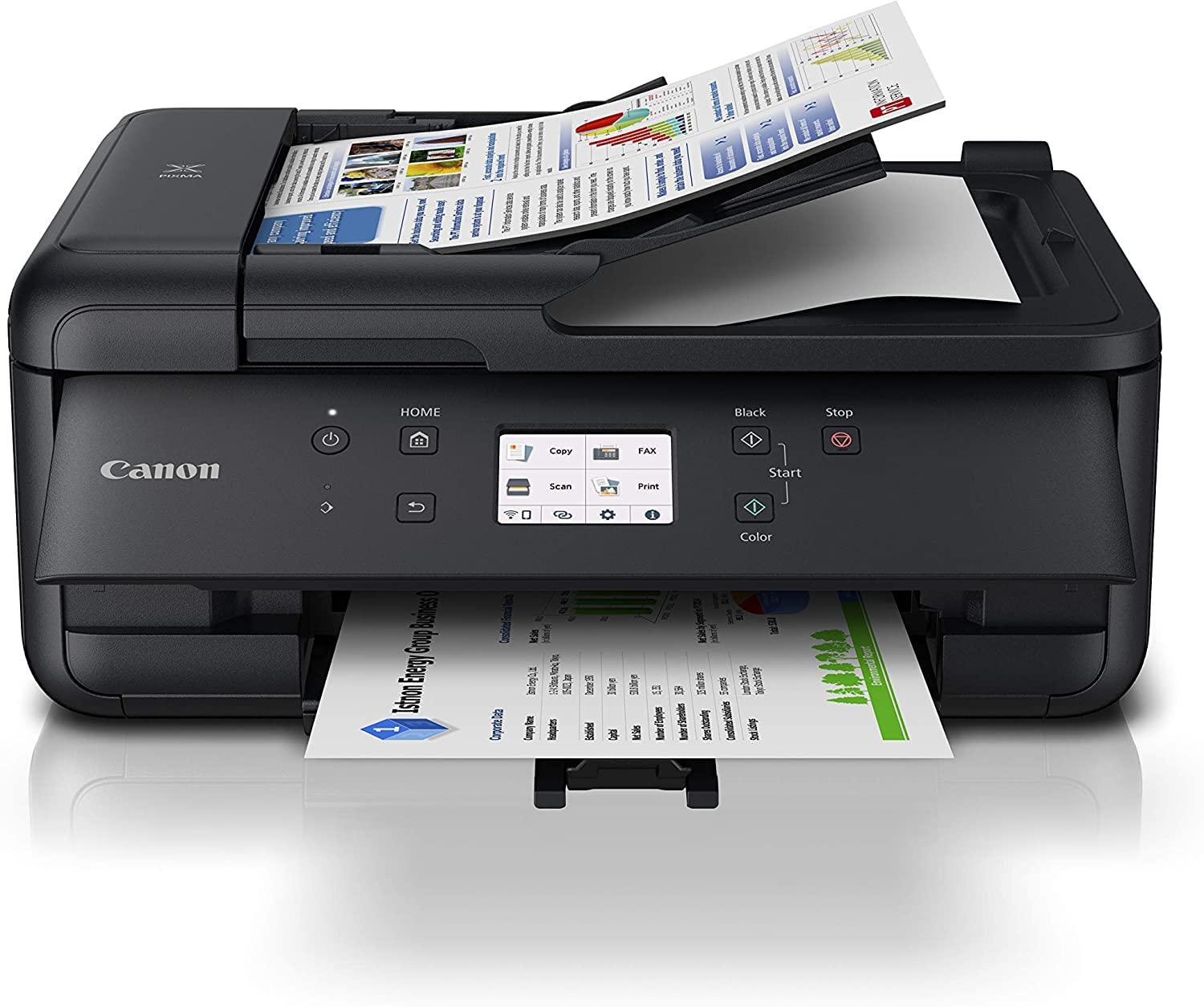 Canon PIXMA TR7620a Wireless All-in-One Inkjet Printer with Scanner, Copier & Fax - Black (4452C023) for Home Office & Small Business Printing Needs