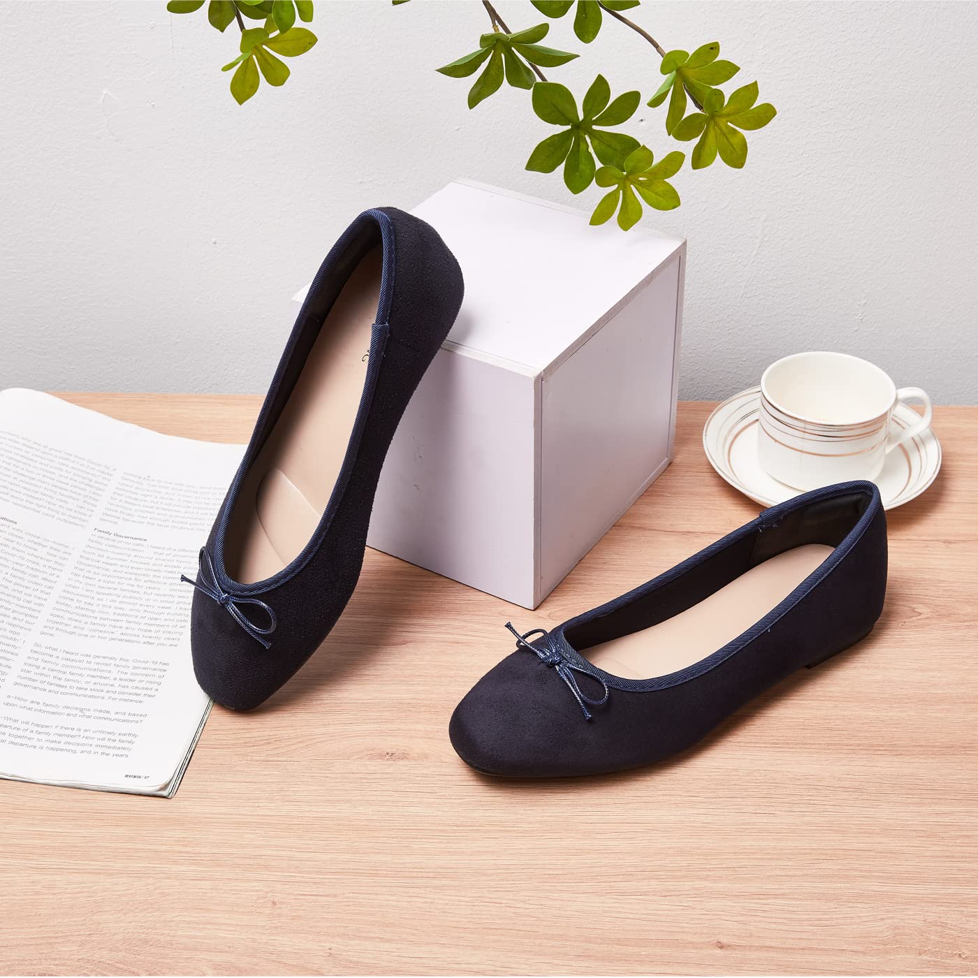 Women's Comfortable Round Toe Ballet Flats - Elegant Bow Dress Shoes for Work, Party & Everyday Wear | Breathable & Lightweight Walking Shoes for Women