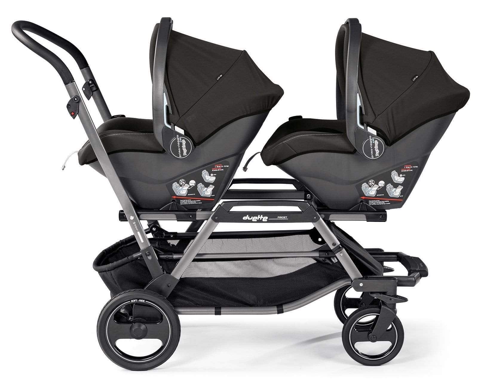 Pergo Duette Piroet City Grey Stroller - Lightweight Compact Baby Stroller for Travel & Everyday Use | Perfect for Urban Parents & On-the-Go Families