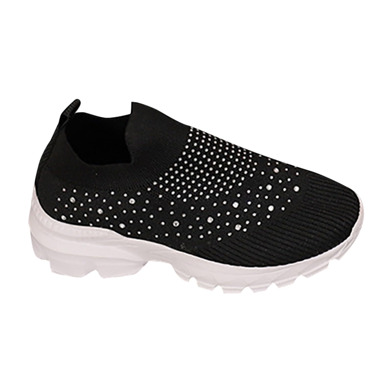 Women's Slip On Mesh Breathable Casual Shoes - Black Dress Sneakers & Men's Lightweight Athletic Tennis Shoes with Platform - Perfect for Work, Walking & Everyday Wear