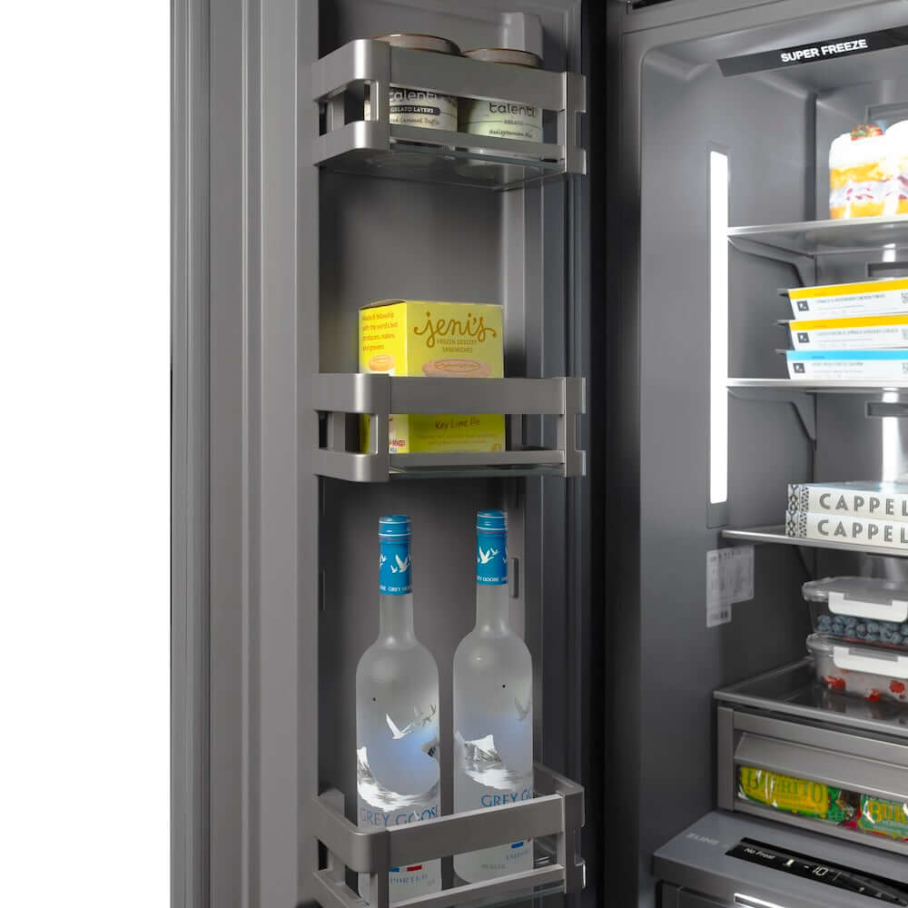 ZLINE Autograph Edition 24 Inch 12.4 Cu Ft Panel Ready Column Freezer - Graphite Gray Interior & Matte Black Accents (RBCFVZ 24 MB) | Perfect for Home Bars, Basements & Commercial Kitchens