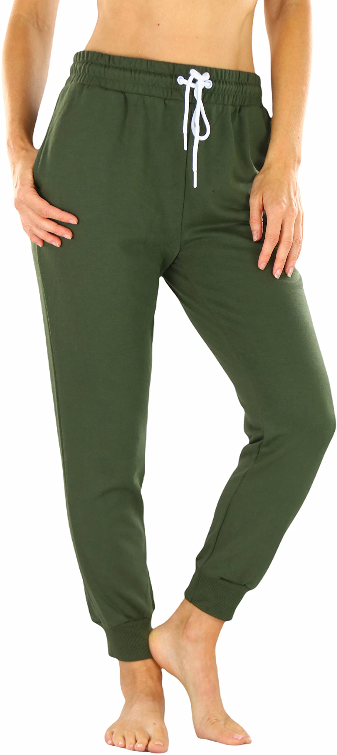 Stylish Women's French Terry Capri Jogger Pants with Drawstring Waistband - Comfortable Lounge Pants for Yoga, Running & Casual Wear