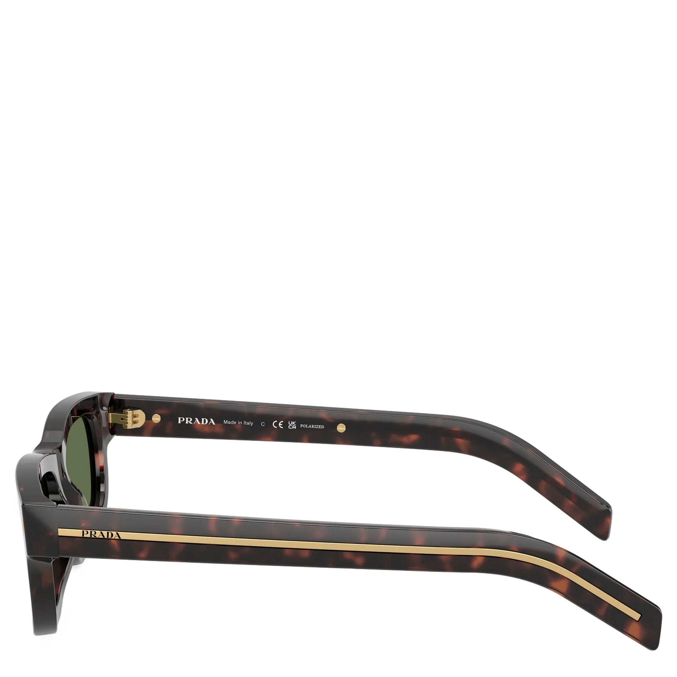 PRADA 0PR B11S Rivet Plaque Tortoise Shell Polarized Sunglasses for Women - UV Protection & Fashion Statement - Perfect for Driving, Beach & Outdoor Activities