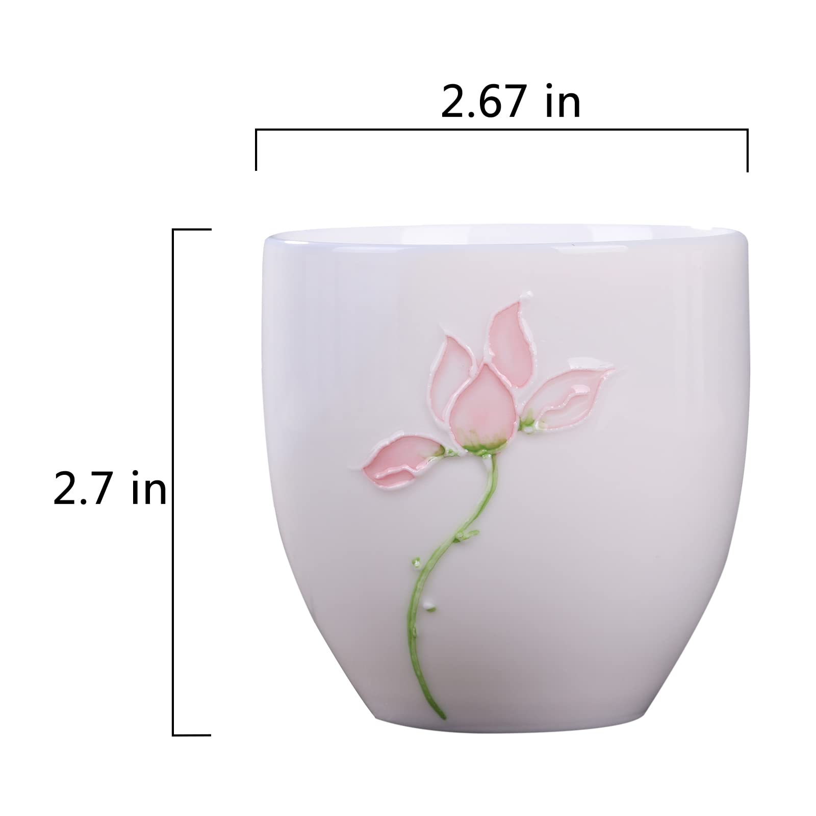 6-Pack 5oz Porcelain Espresso Cups - Mini Coffee Mugs & Demitasse Cups for Tea, Latte, Milk - Perfect for Home, Office & Cafe Use