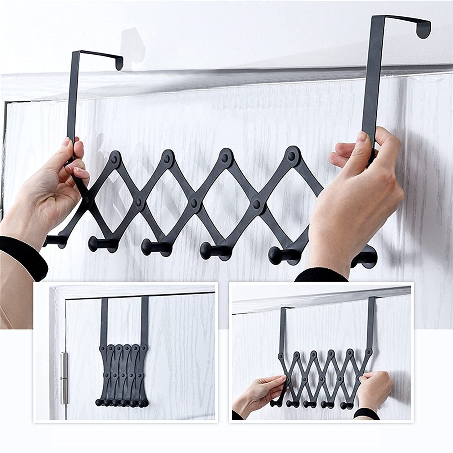 Foldable Stainless Steel Coat Hooks for Door - Space Saving Closet & Cabinet Hangers for Jackets, Hats, Bags & Kitchen Utensils | Perfect for Bedroom, Entryway & Bathroom Organization