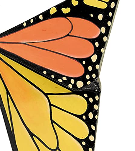 GALLERIE II Orange Butterfly Hanging Decor - Elegant Wall Art for Home, Bedroom, Nursery & Garden Decoration